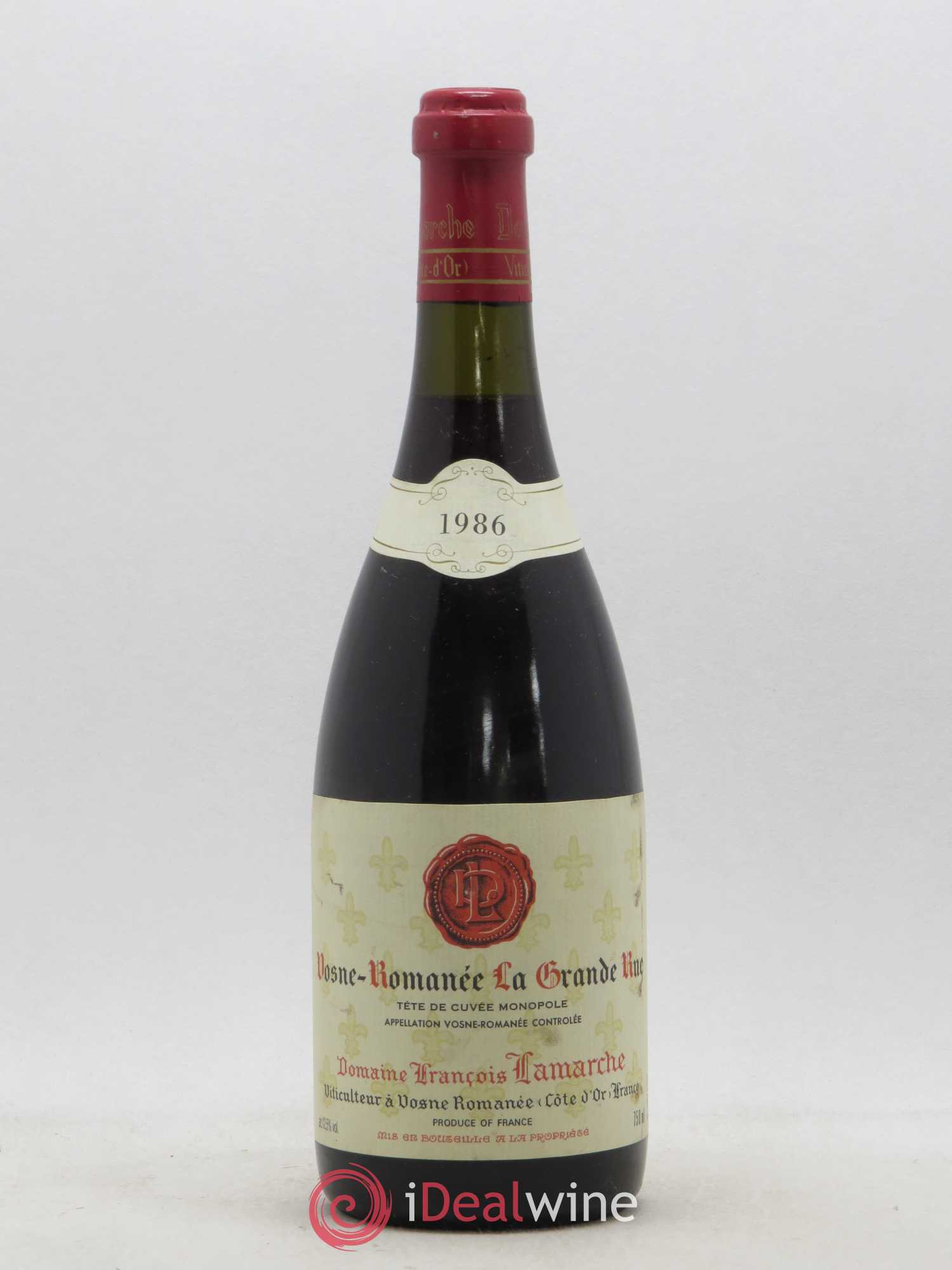 Vosne-Romanée La Grande Rue Francois Lamarche 1986 - Lot de 1 bouteille - 0