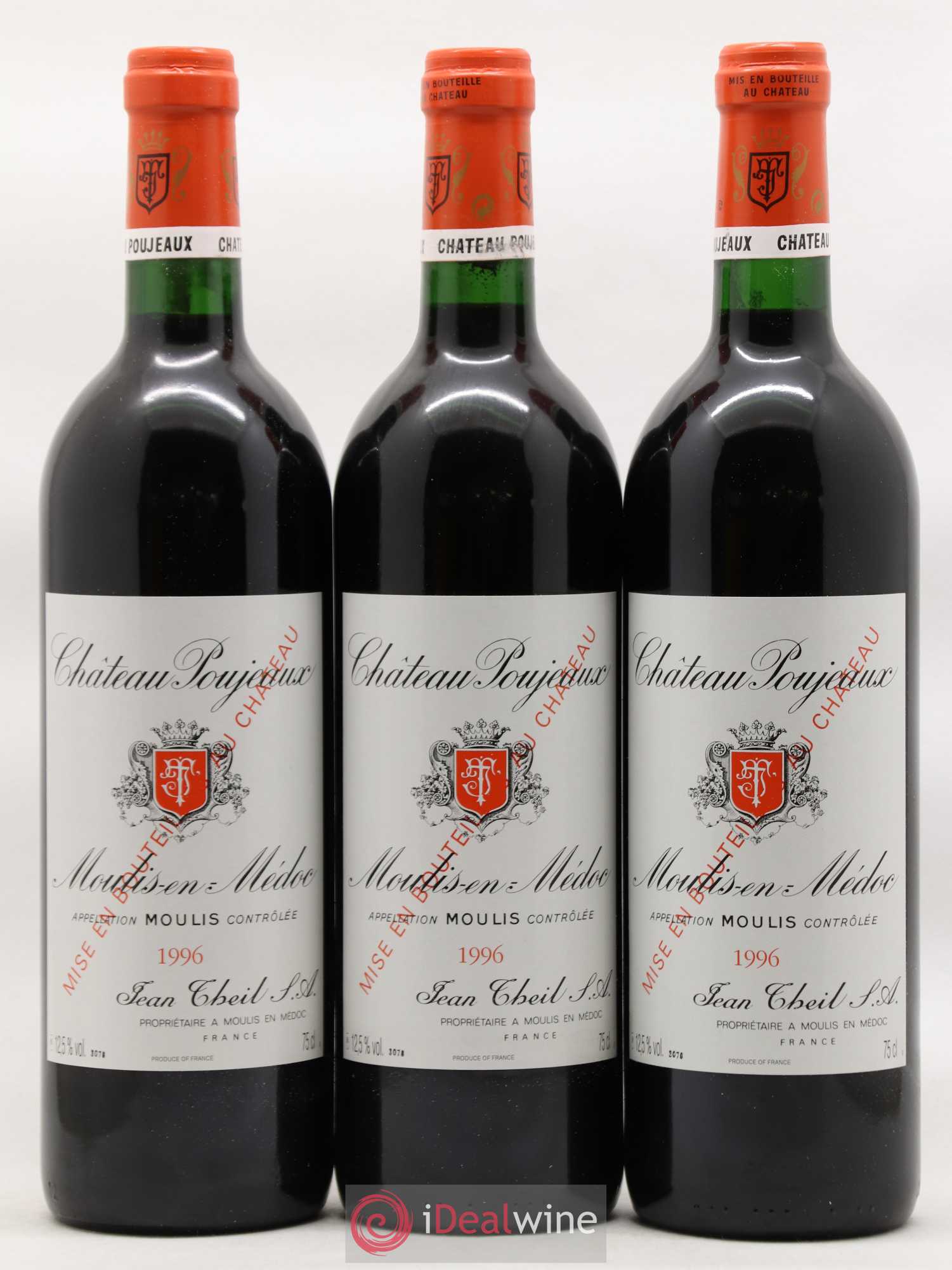 Château Poujeaux 1996 - Lot de 12 bouteilles - 1