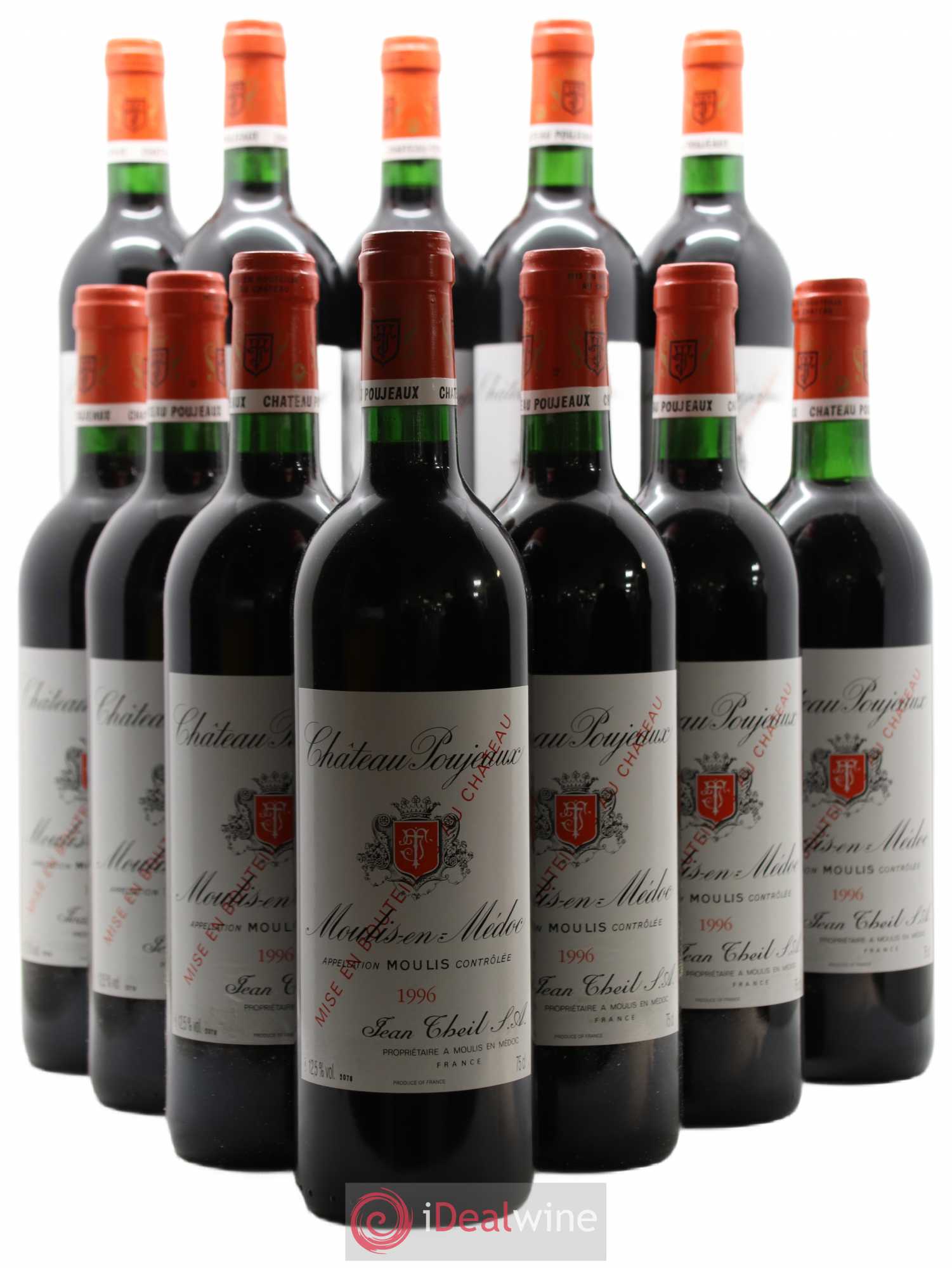 Château Poujeaux 1996 - Lot de 12 bouteilles - 0