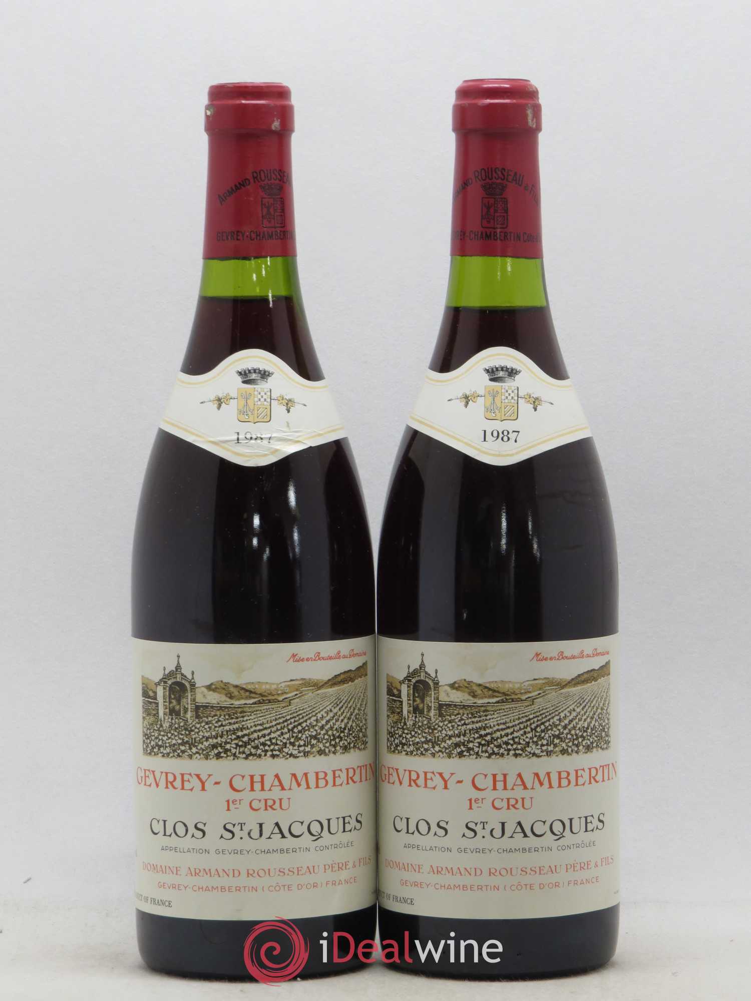 Gevrey-Chambertin 1er Cru Clos Saint-Jacques Armand Rousseau (Domaine) 1987 - Lot de 2 bouteilles - 0