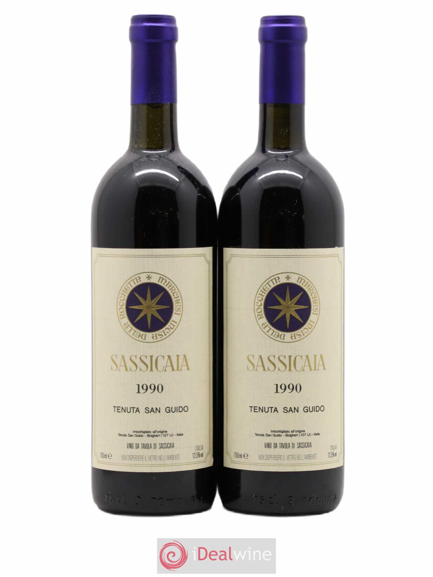 Bolgheri DOC Sassicaia Tenuta San Guido 1990 - Lot de 2 bouteilles - 0