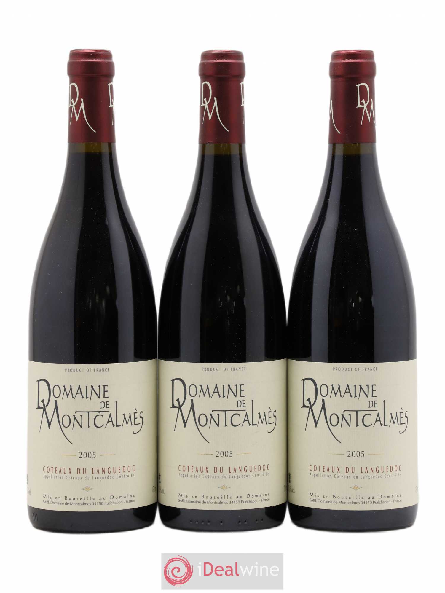 Terrasses du Larzac Domaine de Montcalmès Frédéric Pourtalié 2005 - Lot de 3 bouteilles - 0