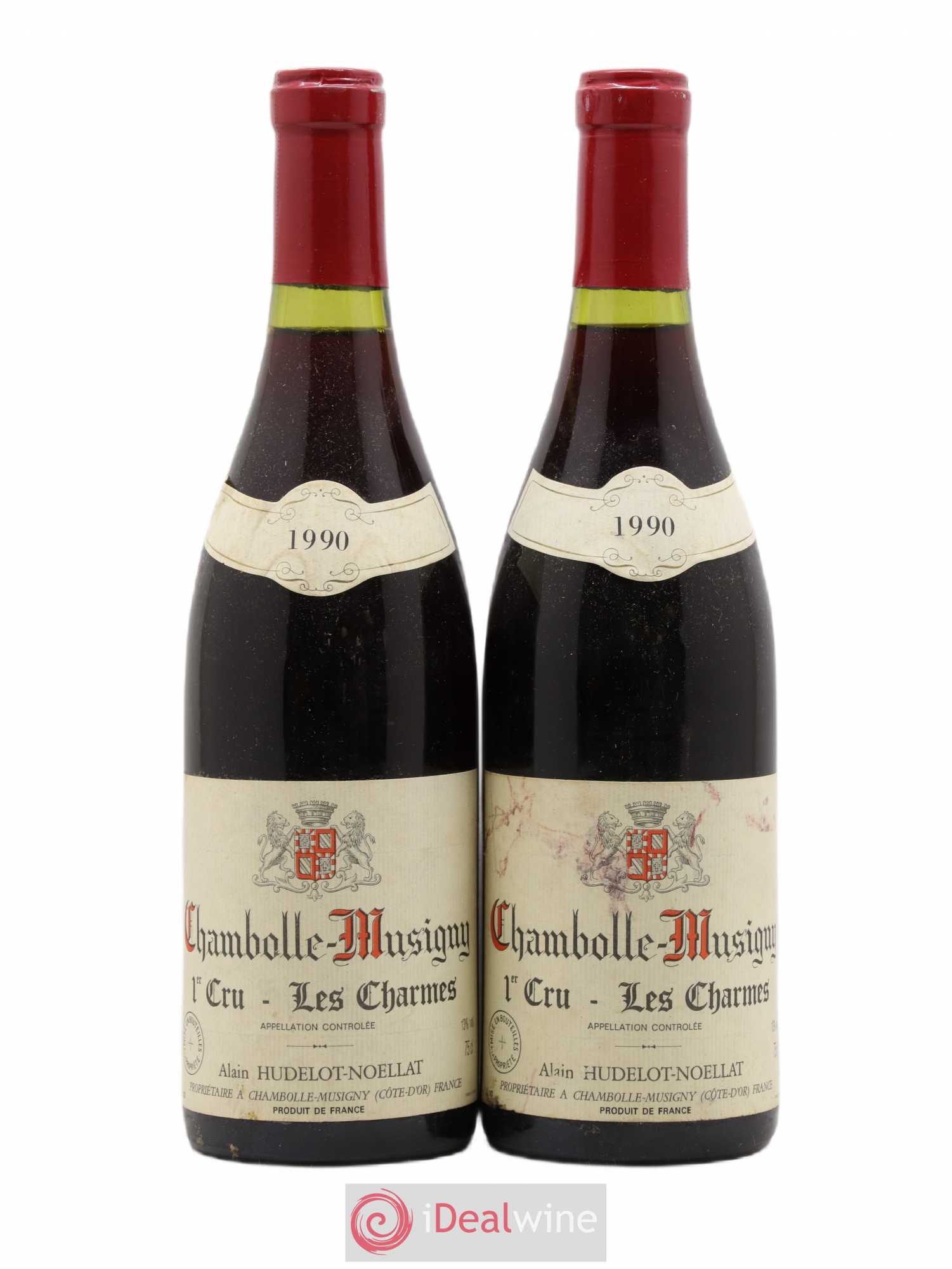Chambolle-Musigny 1er Cru Les Charmes Hudelot-Noëllat 1990 - Lot de 2 bouteilles - 0