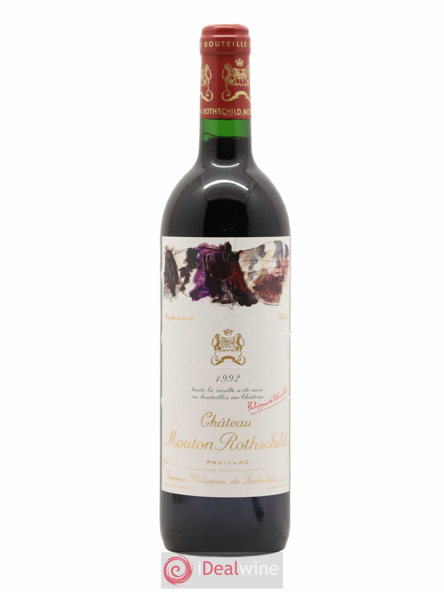 Château Mouton Rothschild 1er Grand Cru Classé 1992 - Lot de 1 bouteille - 0