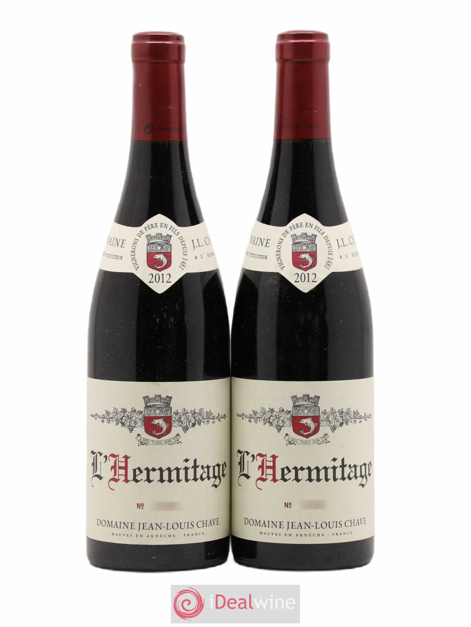 Hermitage Jean-Louis Chave 2012 - Lot de 2 bouteilles - 0
