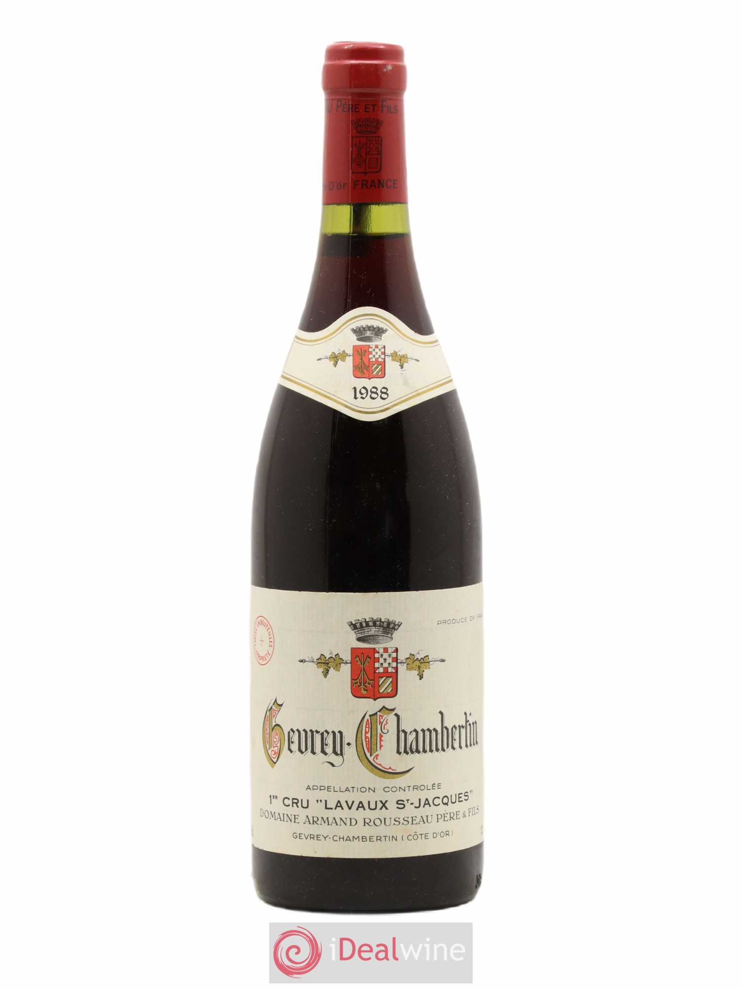 Gevrey-Chambertin 1er Cru Lavaux Saint Jacques Armand Rousseau (Domaine) 1988 - Lot de 1 bouteille - 0
