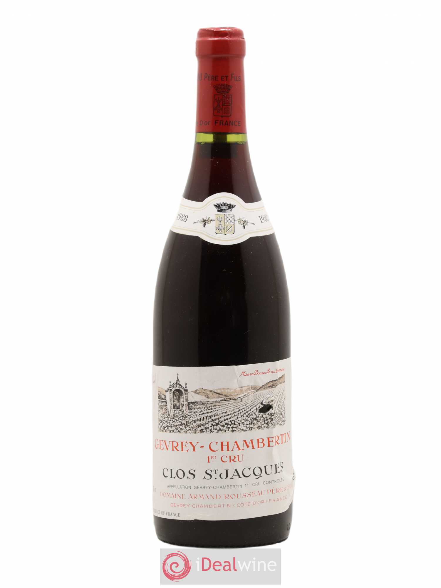Gevrey-Chambertin 1er Cru Clos Saint-Jacques Armand Rousseau (Domaine) 1988 - Lot de 1 bouteille - 0