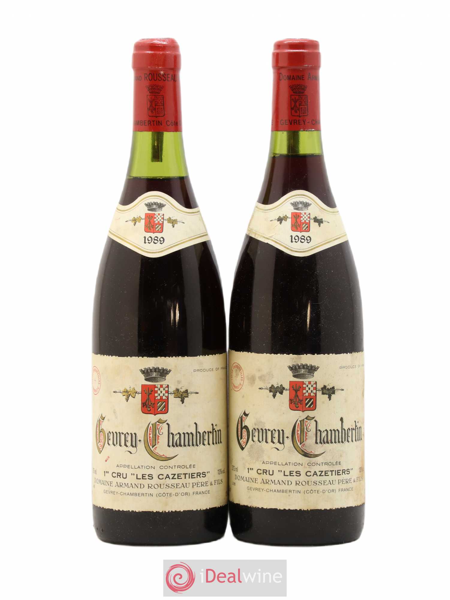 Gevrey-Chambertin 1er Cru Les Cazetiers Armand Rousseau (Domaine) 1989 - Lot de 2 bouteilles - 0