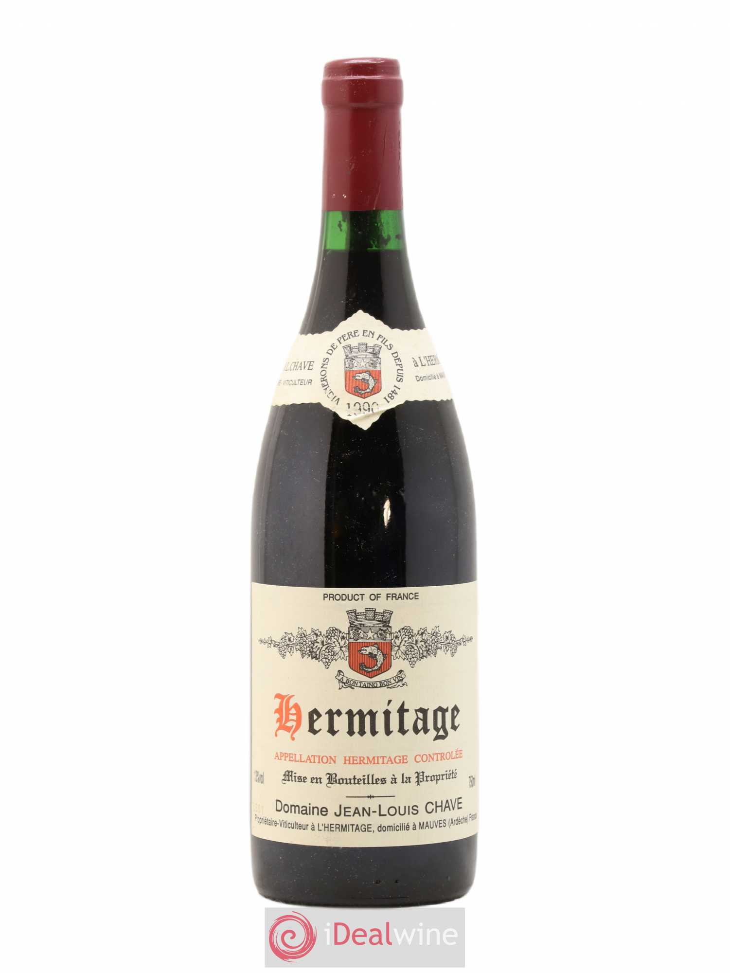 Hermitage Jean-Louis Chave 1990 - Lot de 1 bouteille - 0