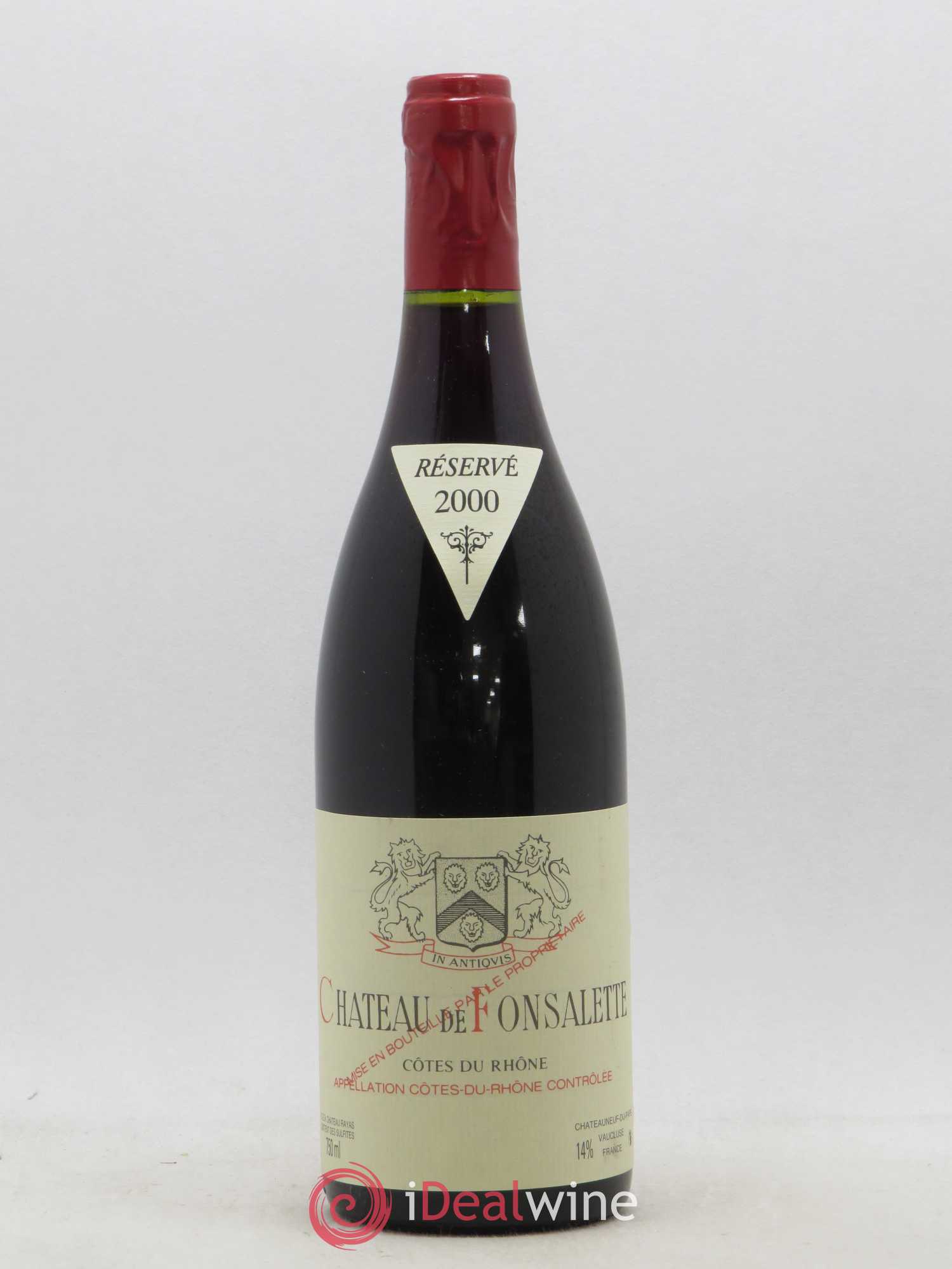 Côtes-du-Rhône Château de Fonsalette Emmanuel Reynaud 2000 - Lot de 1 bouteille - 0