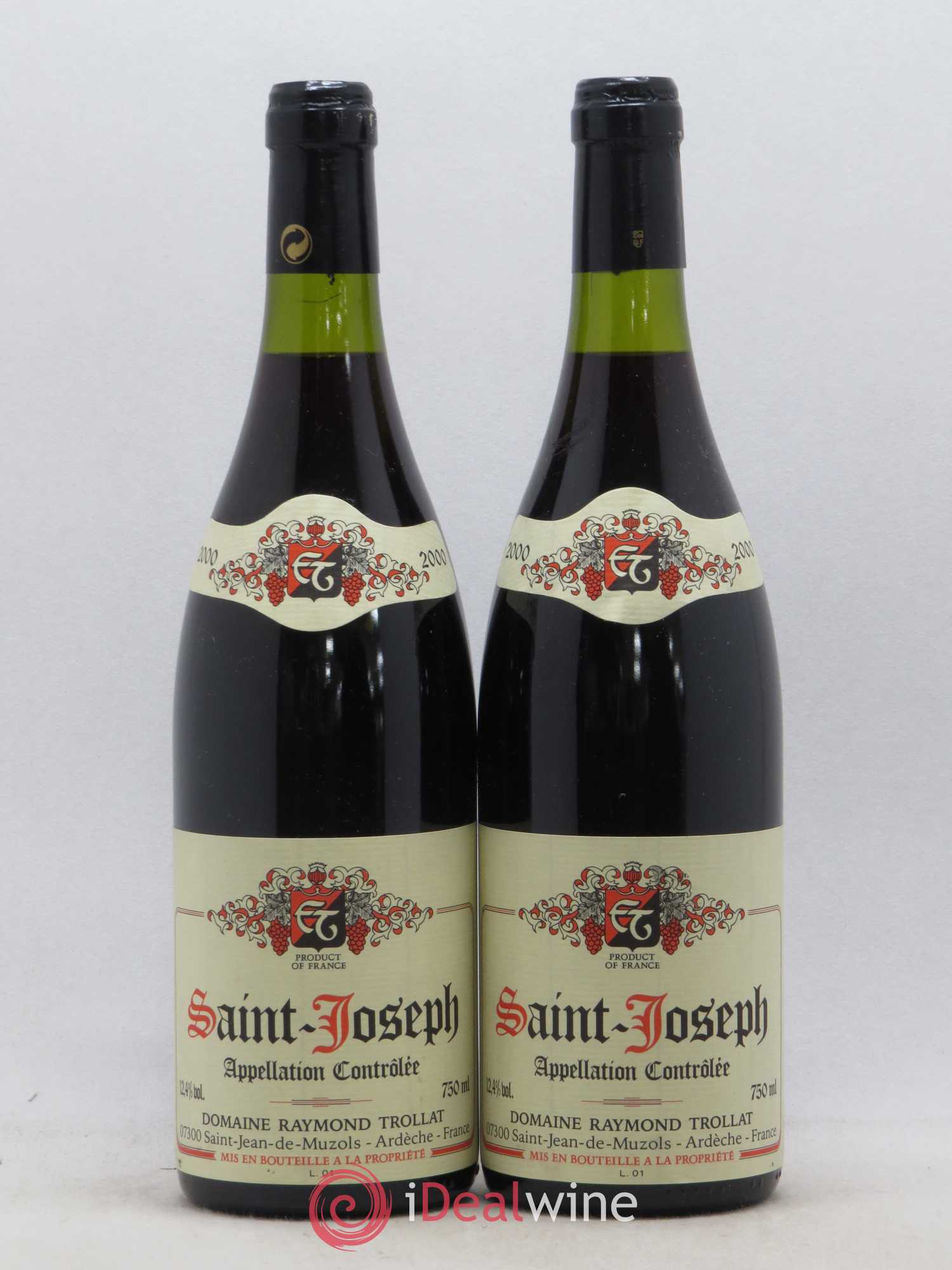 Saint-Joseph Raymond Trollat 2000 - Lot de 2 bouteilles - 0