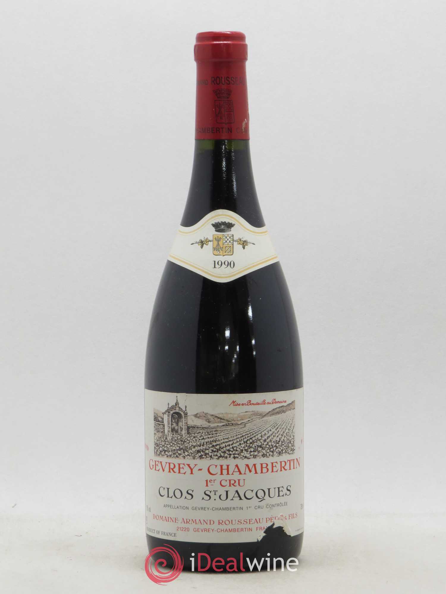 Gevrey-Chambertin 1er Cru Clos Saint-Jacques Armand Rousseau (Domaine) 1990 - Lot de 1 bouteille - 0