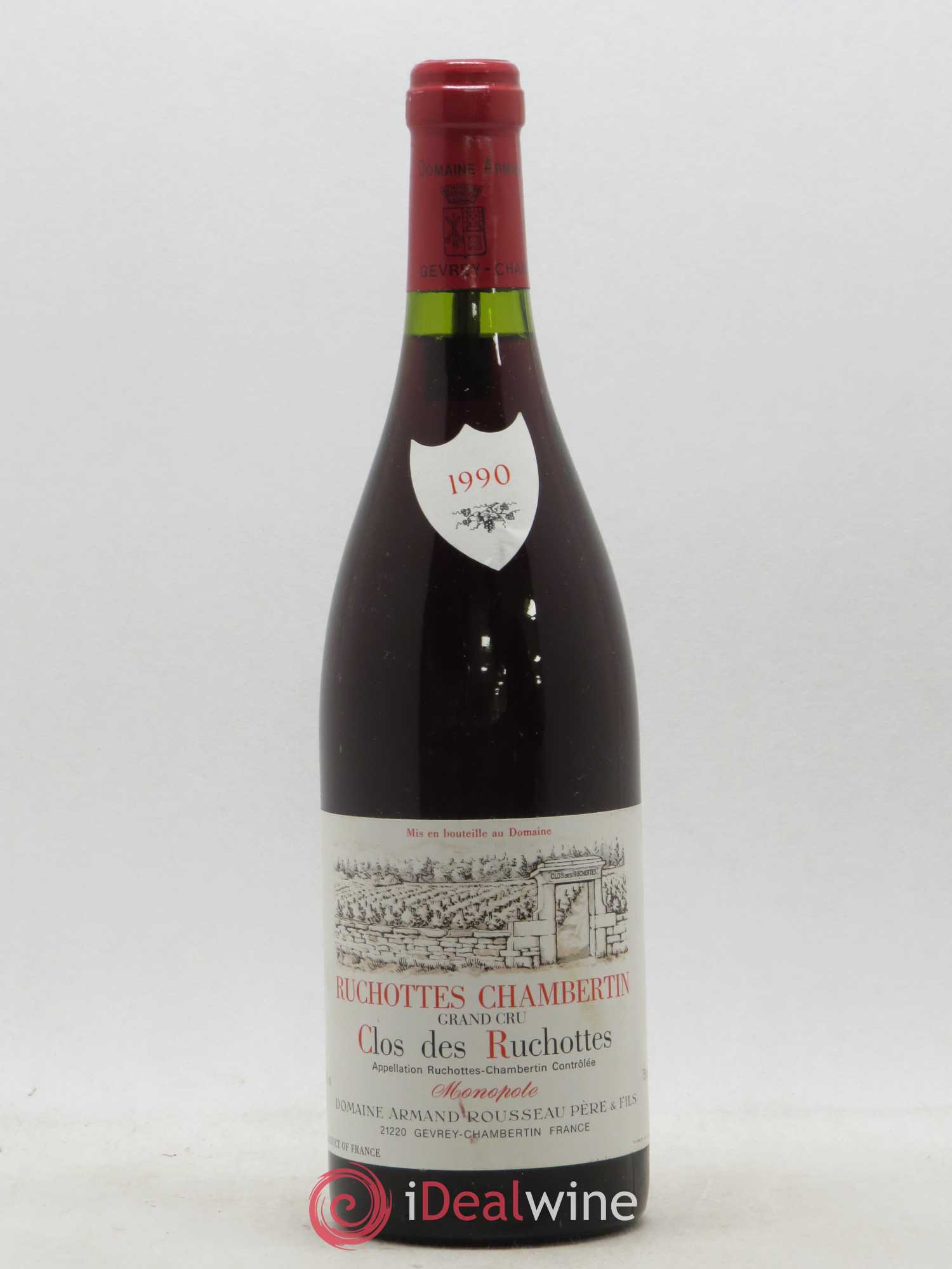 Ruchottes-Chambertin Grand Cru Clos des Ruchottes Armand Rousseau (Domaine) 1990 - Lot de 1 bouteille - 0