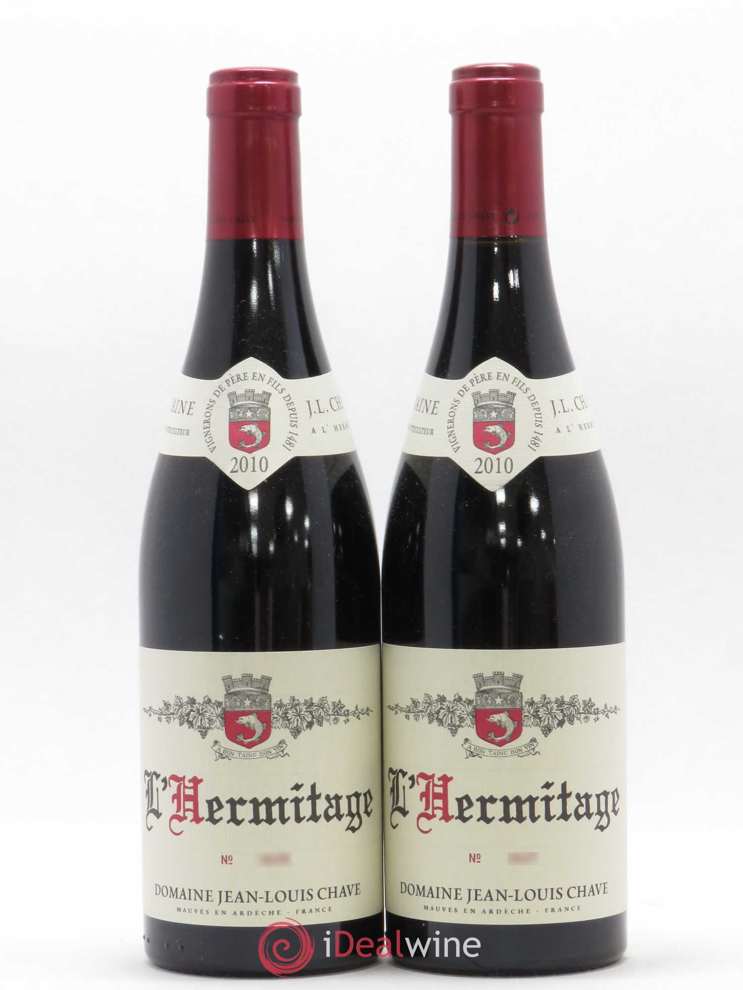 Hermitage Jean-Louis Chave 2010 - Lot de 2 bouteilles - 0