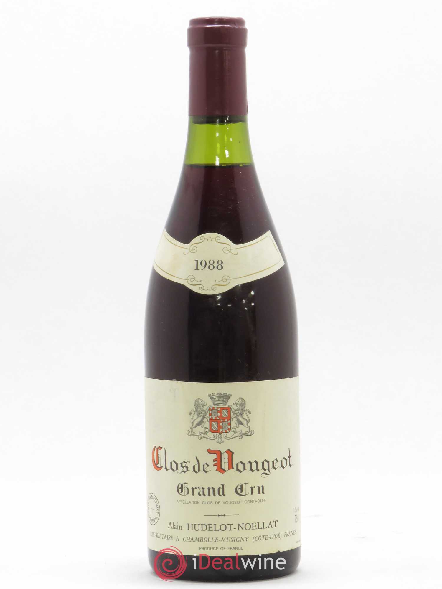 Clos de Vougeot Grand Cru Hudelot-Noëllat 1988 - Lot de 1 bouteille - 0