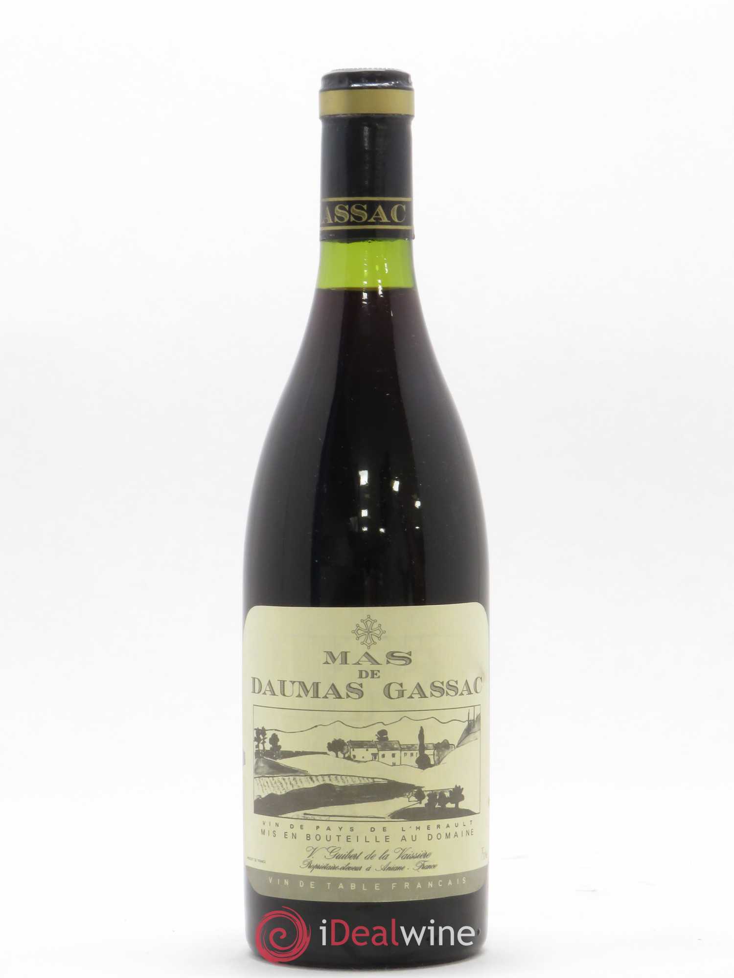 Saint-Guilhem-le-Désert - Cité d'Aniane Mas Daumas Gassac Famille Guibert de La Vaissière 1985 - Lot de 1 bouteille - 0