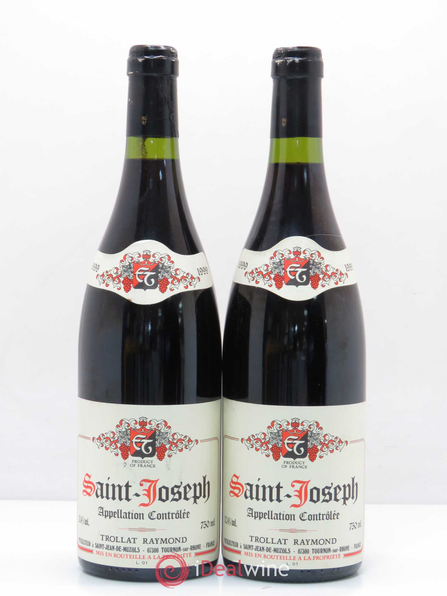 Saint-Joseph Raymond Trollat 1999 - Lot de 2 bouteilles - 0