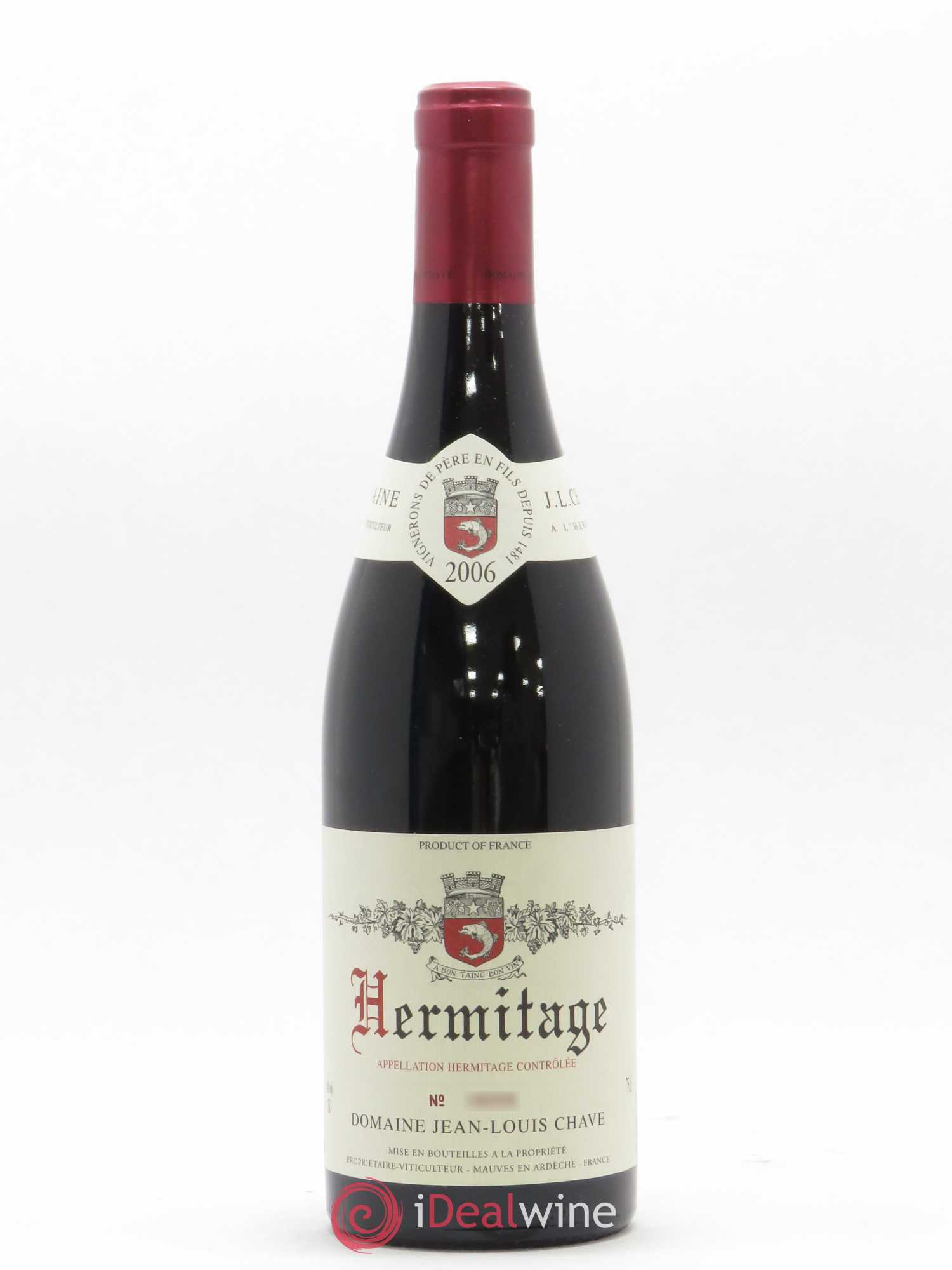 Hermitage Jean-Louis Chave 2006 - Lot de 1 bouteille - 0
