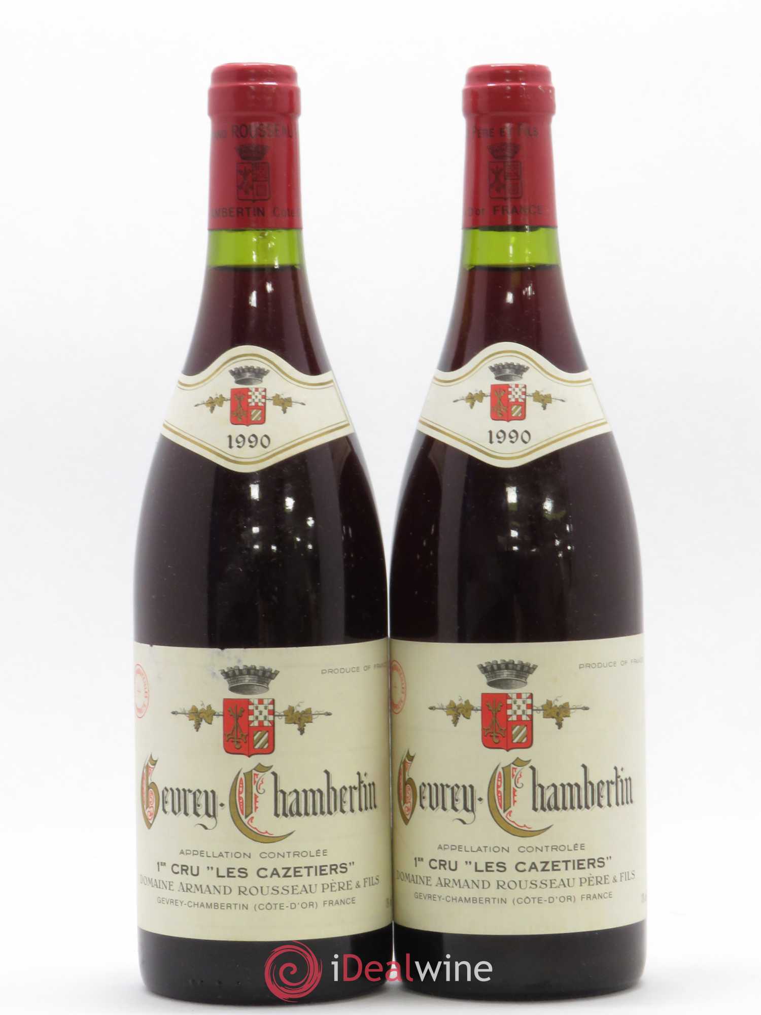 Gevrey-Chambertin 1er Cru Les Cazetiers Armand Rousseau (Domaine) 1990 - Lot de 2 bouteilles - 0