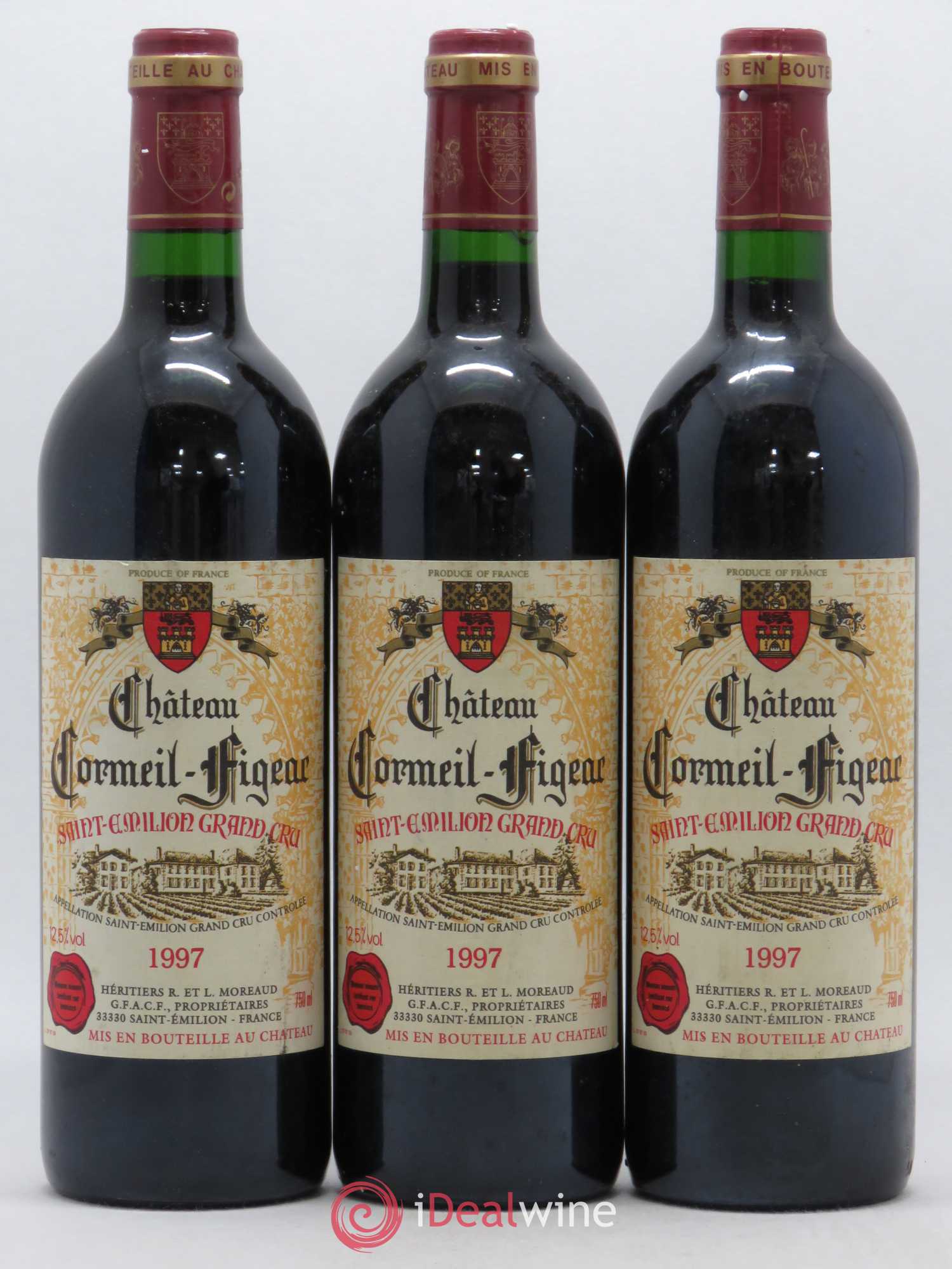 Château Cormeil Figeac 1997 - Lot de 3 bouteilles - 0