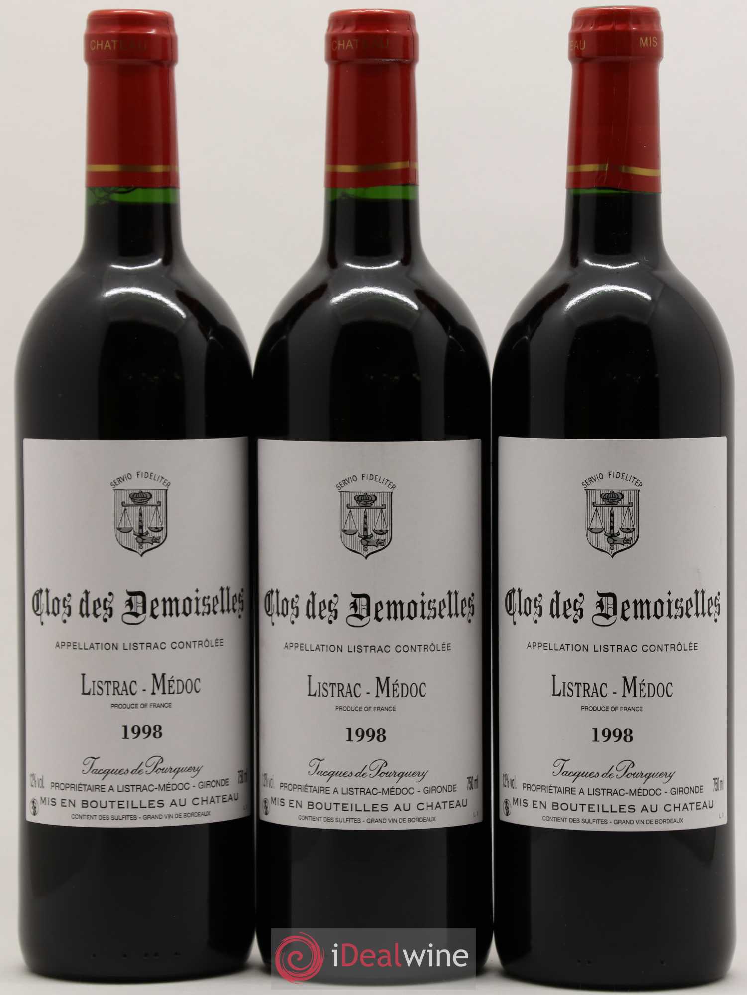 Listrac Clos des demoiselles 1998 - Posten von 6 Flaschen - 2