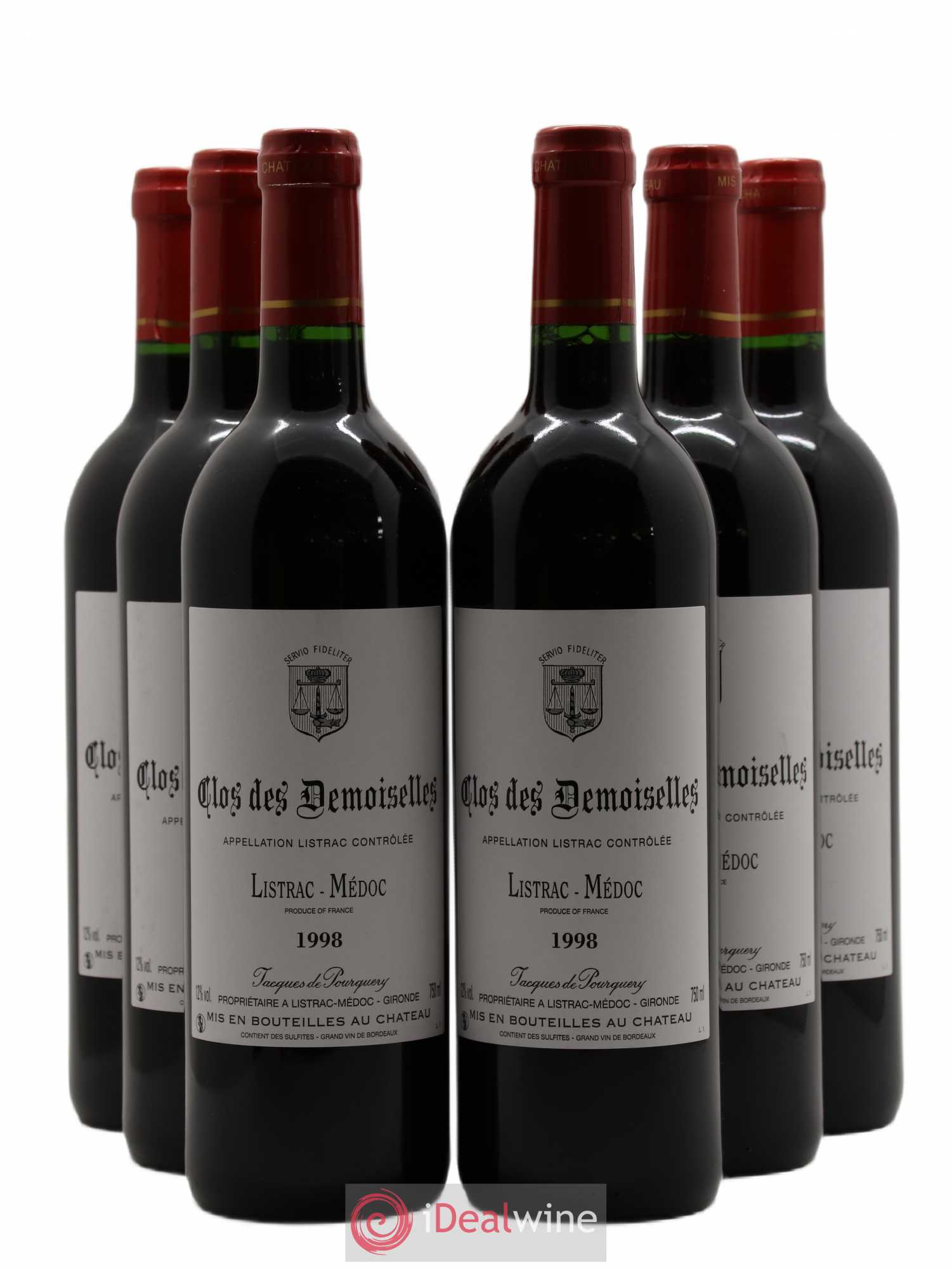 Listrac Clos des demoiselles 1998 - Posten von 6 Flaschen - 0
