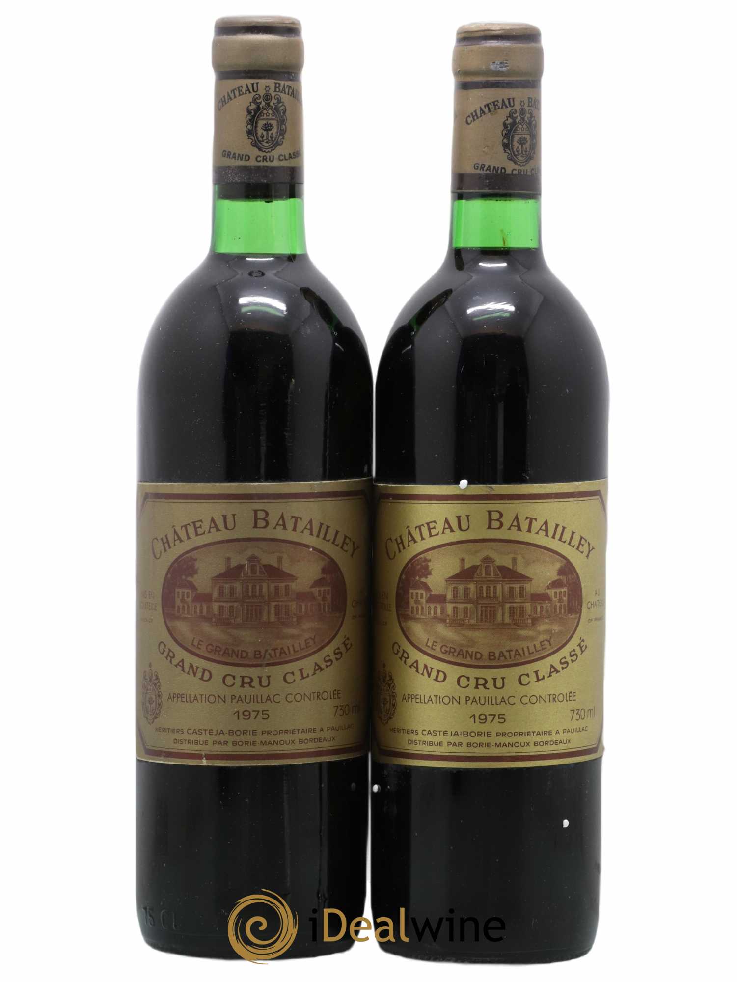 Château Batailley 5ème Grand Cru Classé 1975 - Lot de 2 bouteilles - 0