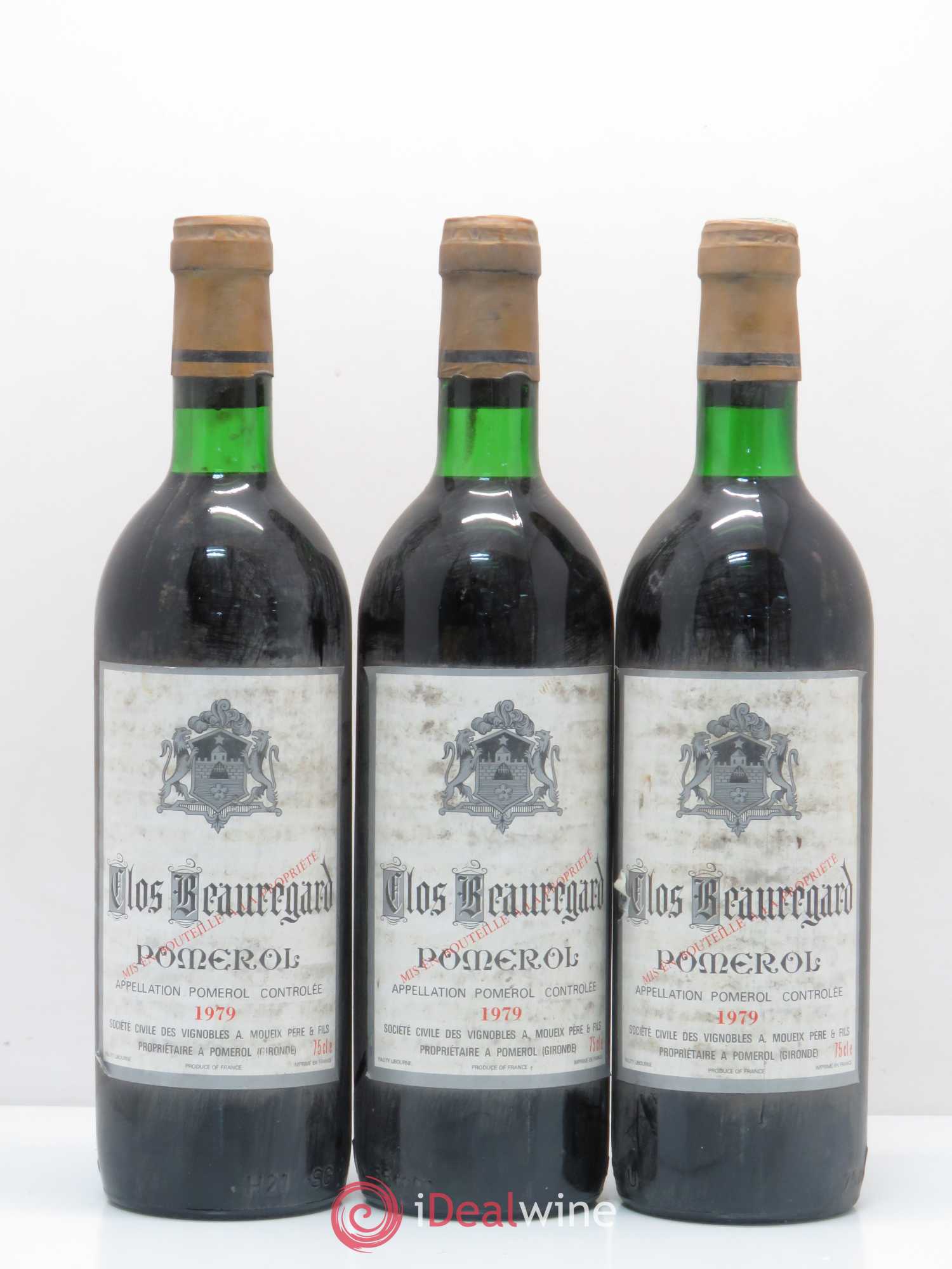 Clos Beauregard 1979 - Lot de 3 bouteilles - 0