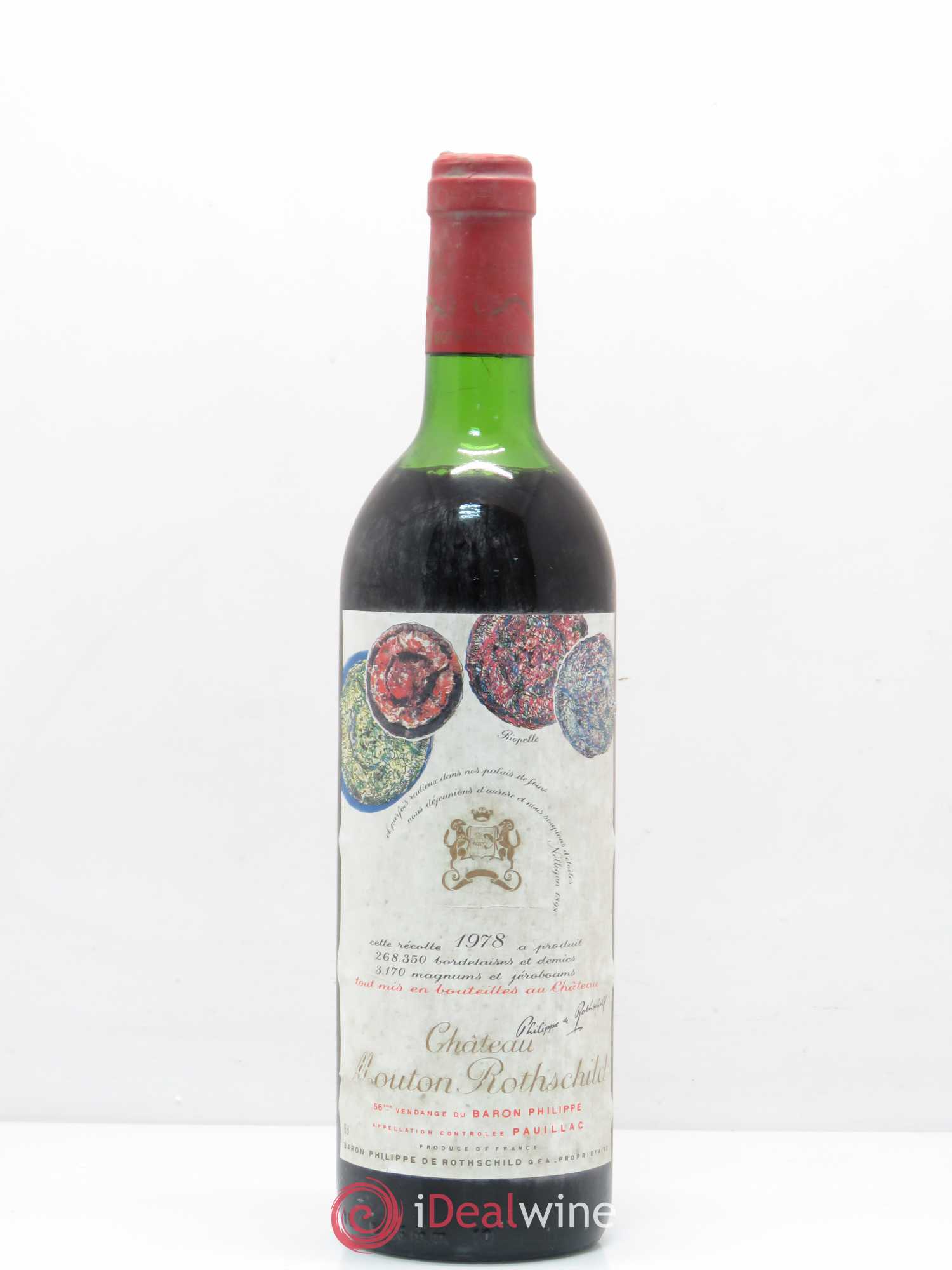 Château Mouton Rothschild 1er Grand Cru Classé 1978 - Lot de 1 bouteille - 0