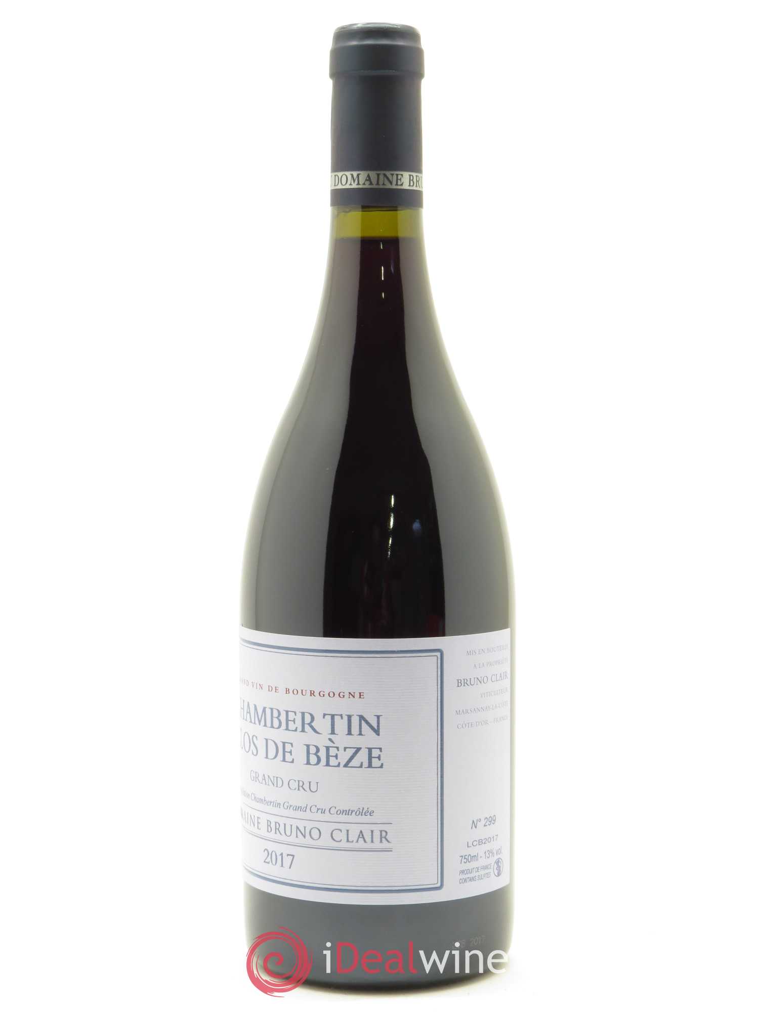 Chambertin Clos de Bèze Grand Cru Bruno Clair (Domaine) 2017 - Lot de 1 bouteille - 1