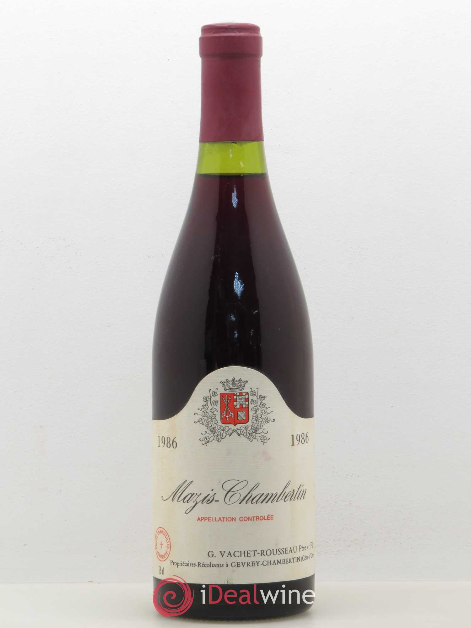 Mazis-Chambertin Grand Cru Vachet Rousseau Père et Fils (sans prix de réserve) 1986 - Lot de 1 bouteille - 0