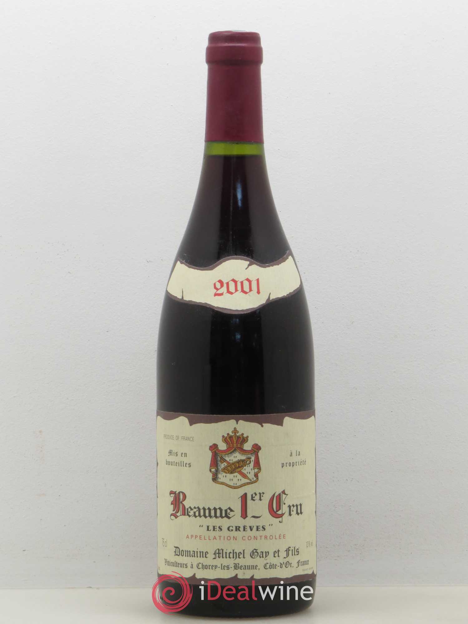 Beaune 1er Cru Les Grèves Domaine Michel Gay et Fils 2001 - Posten von 1 Flasche - 0