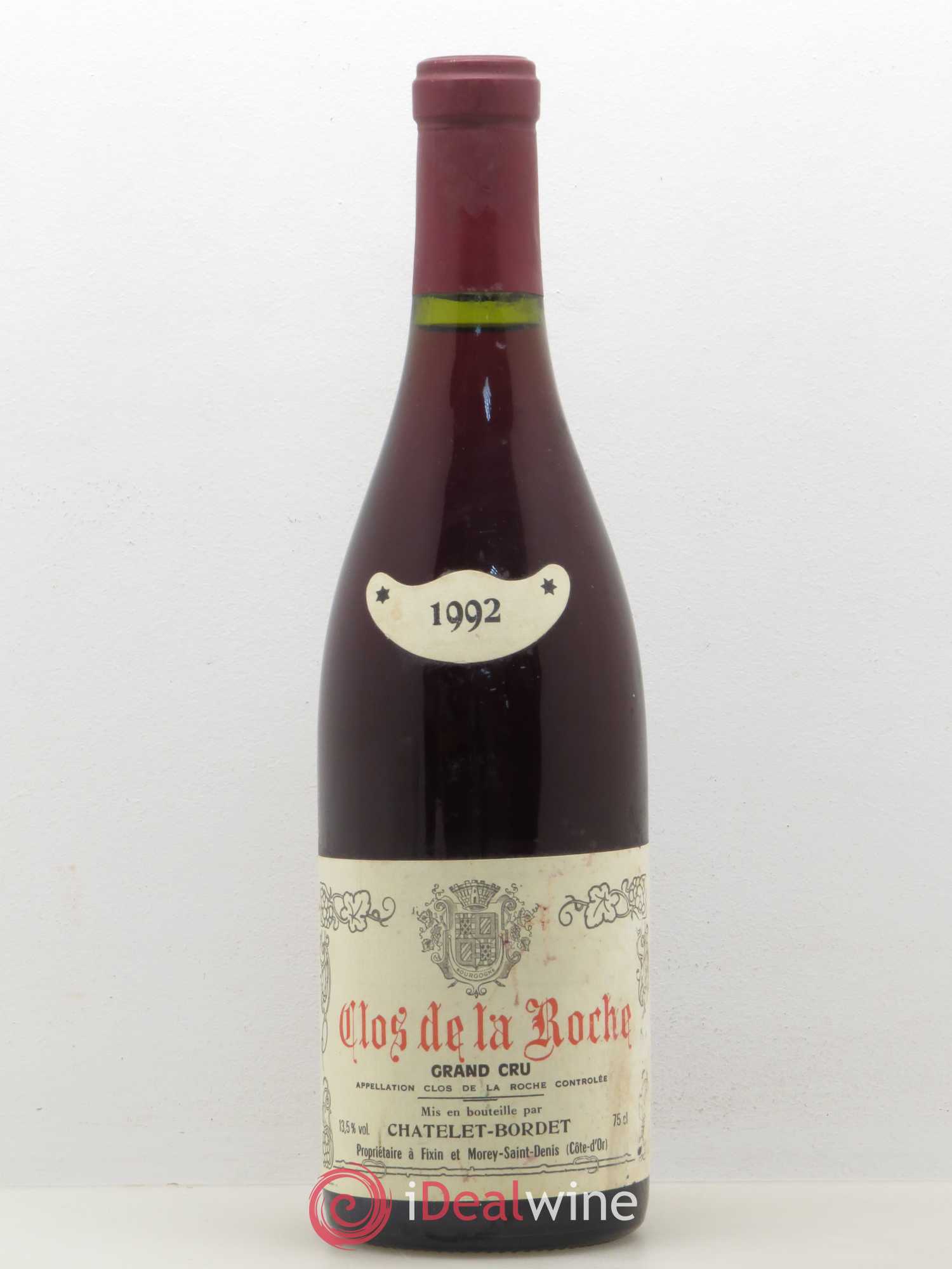 Clos de la Roche Grand Cru Chatelet Bordet 1992 - Posten von 1 Flasche - 0