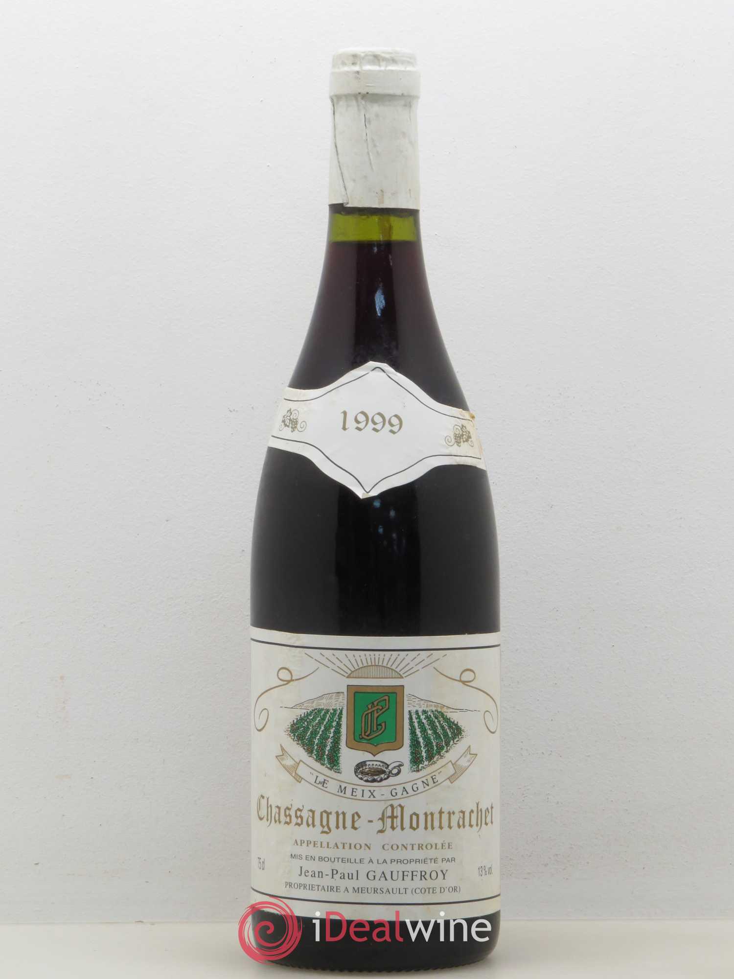 Chassagne-Montrachet Le Meix Gagne Jean Paul Gauffroy 1999 - Posten von 1 Flasche - 0