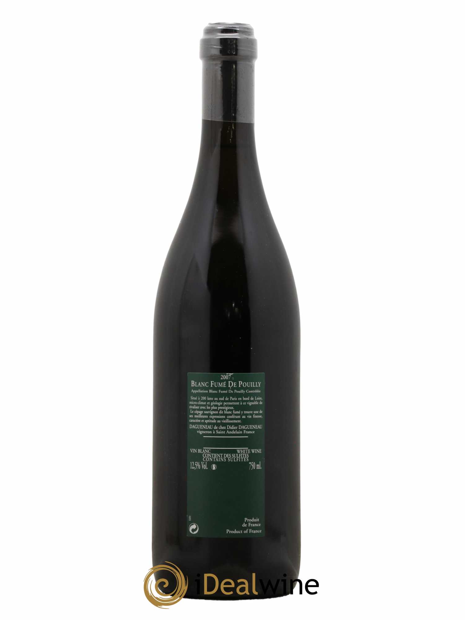 Vin de France (anciennement Pouilly-Fumé) Silex Dagueneau (Domaine Didier - Louis-Benjamin) 2007 - Lot de 1 bouteille - 1