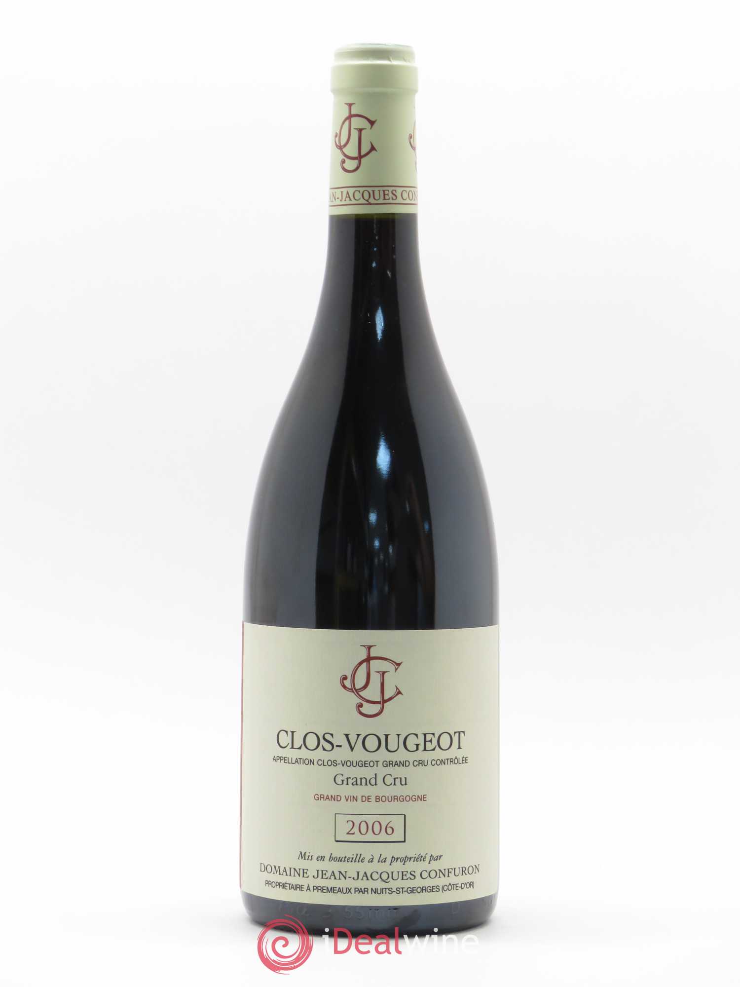 Clos de Vougeot Grand Cru Jean-Jacques Confuron 2006 - Lot de 1 bouteille - 0