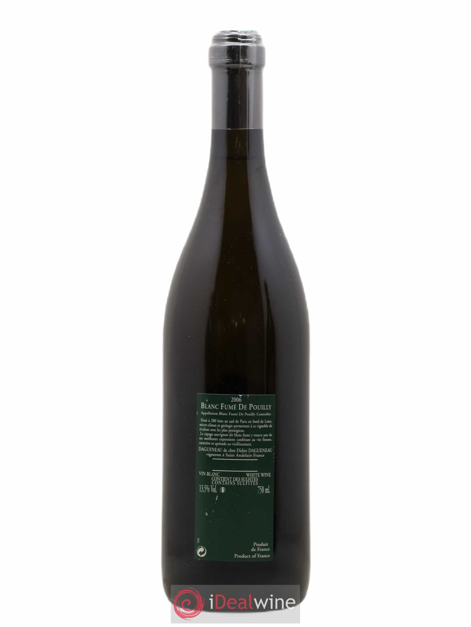 Vin de France (anciennement Pouilly-Fumé) Silex Dagueneau (Domaine Didier - Louis-Benjamin) 2006 - Lot de 1 bouteille - 1