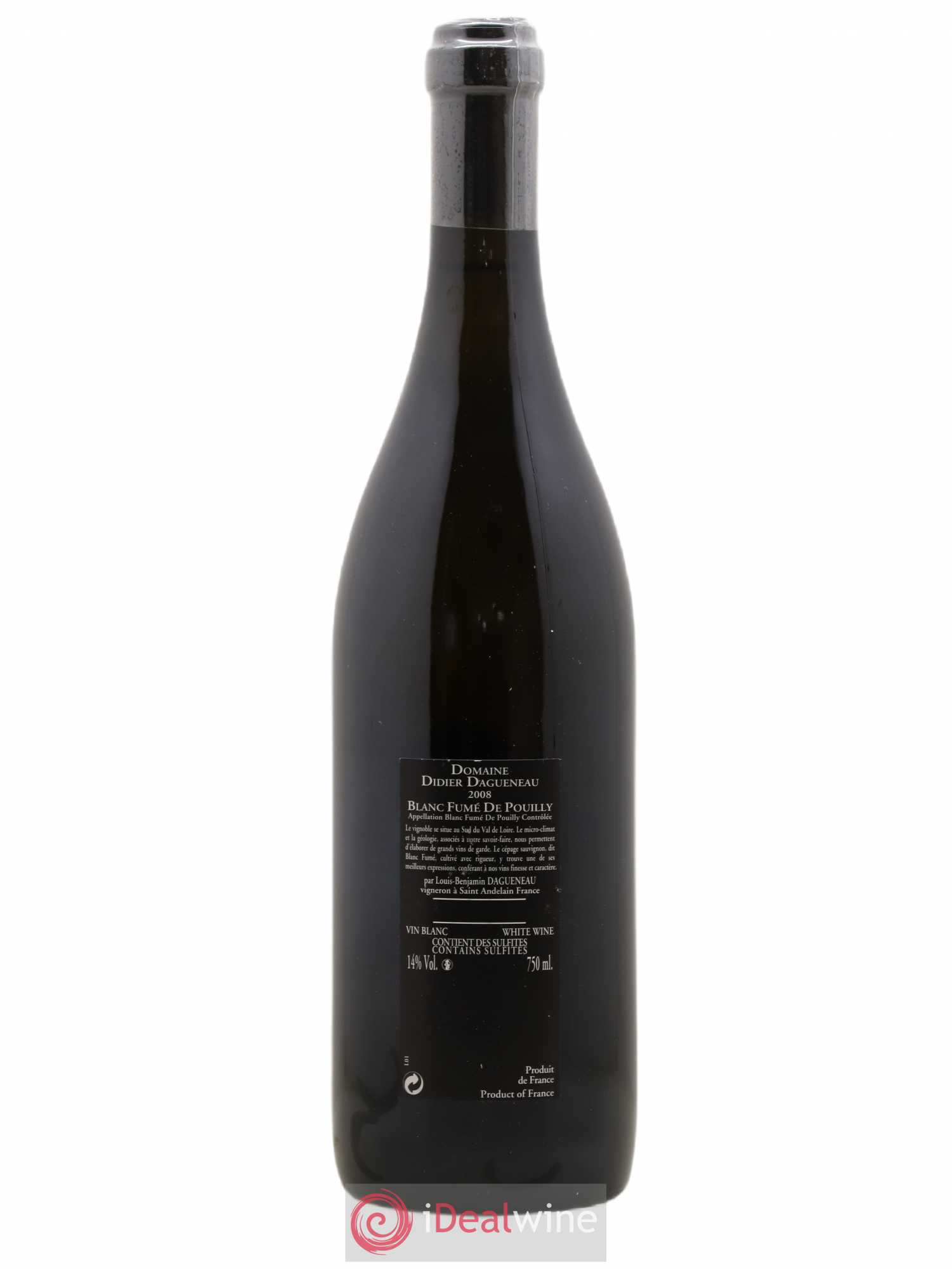 Vin de France (anciennement Pouilly-Fumé) Silex Dagueneau (Domaine Didier - Louis-Benjamin) 2008 - Lot de 1 bouteille - 1