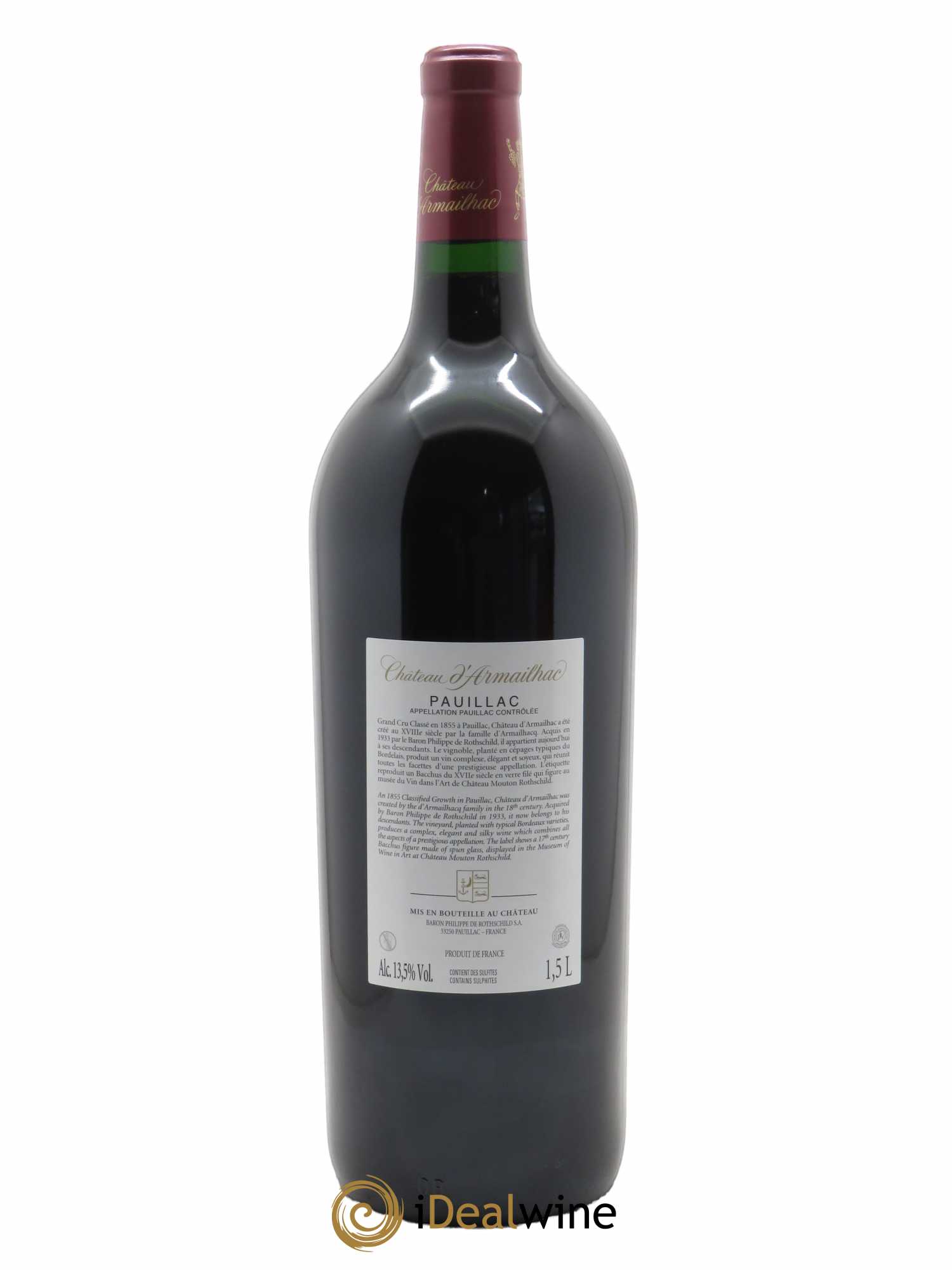 Château d' Armailhac - Mouton Baron(ne) Philippe 5ème Grand Cru Classé 2019 - Lot de 1 magnum - 1