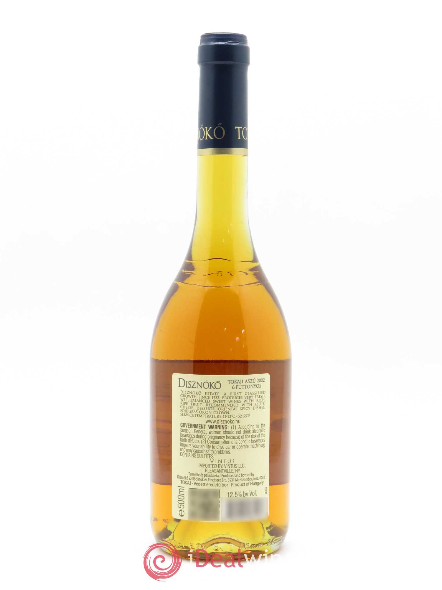Tokaji Aszu 6 Puttonyos Disznoko (Domaine) 2002 - Lotto di 1 bottiglia - 1
