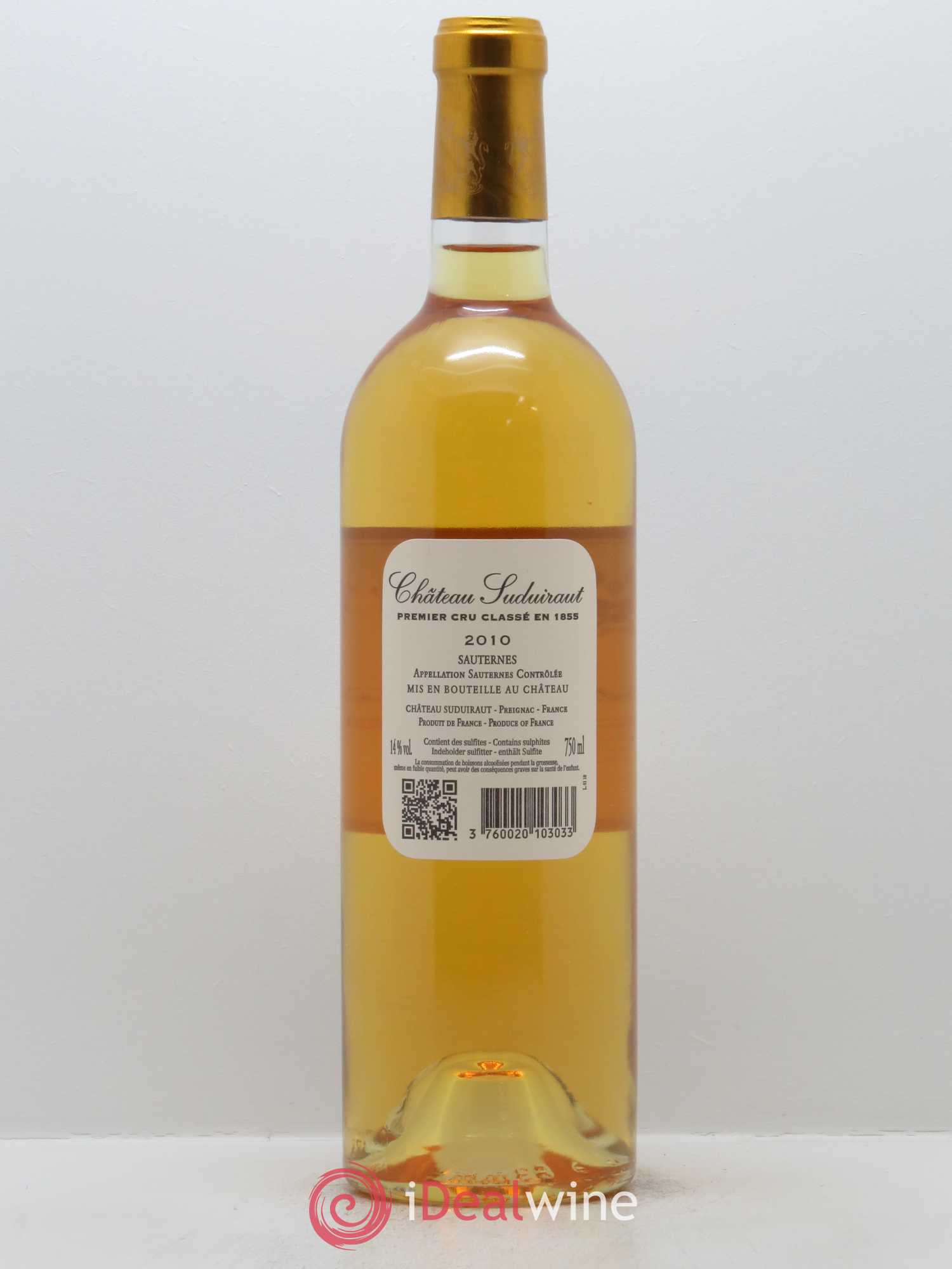 Château Suduiraut 1er Grand Cru Classé 2010 - Lotto di 1 bottiglia - 1