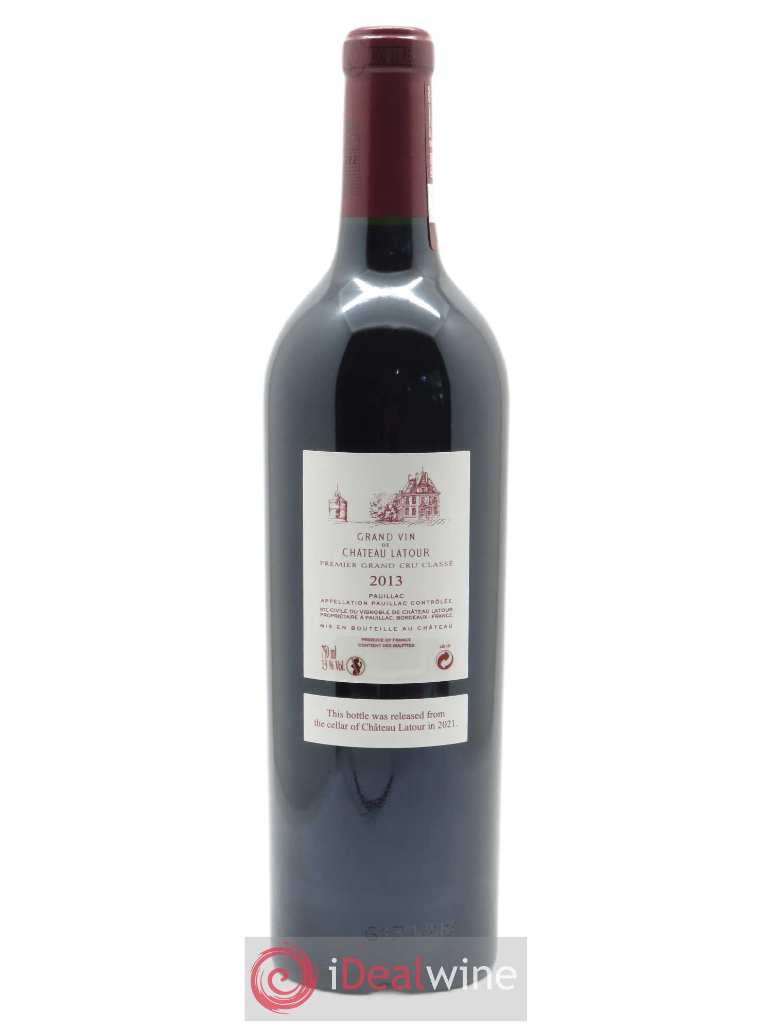 Château Latour 1er Grand Cru Classé (CBO à partir de 3 bts) 2013 - Lot de 1 bouteille - 1