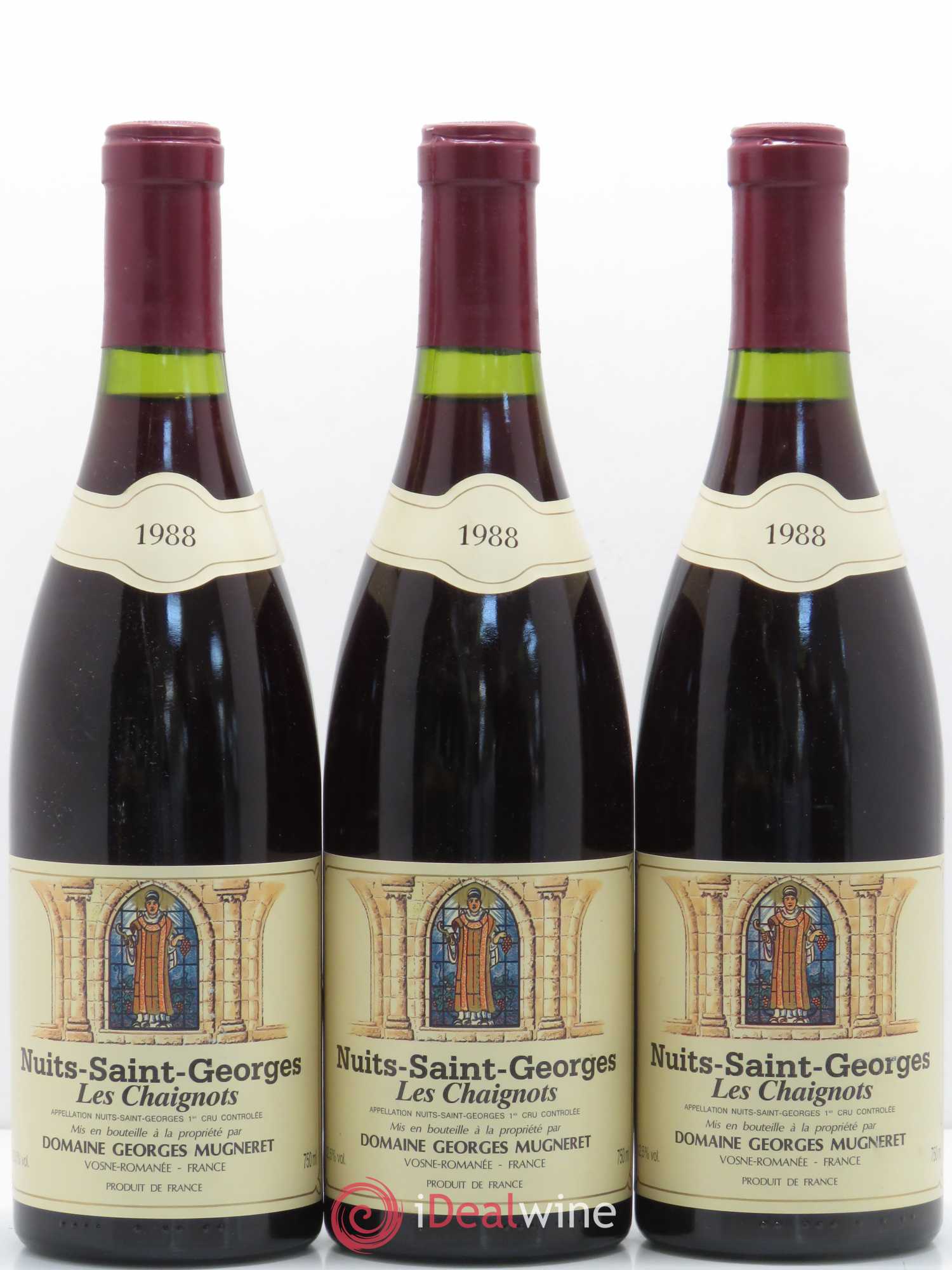 Nuits-Saint-Georges 1er Cru Les Chaignots Georges Mugneret (Domaine) 1988 - Lot de 3 bouteilles - 0