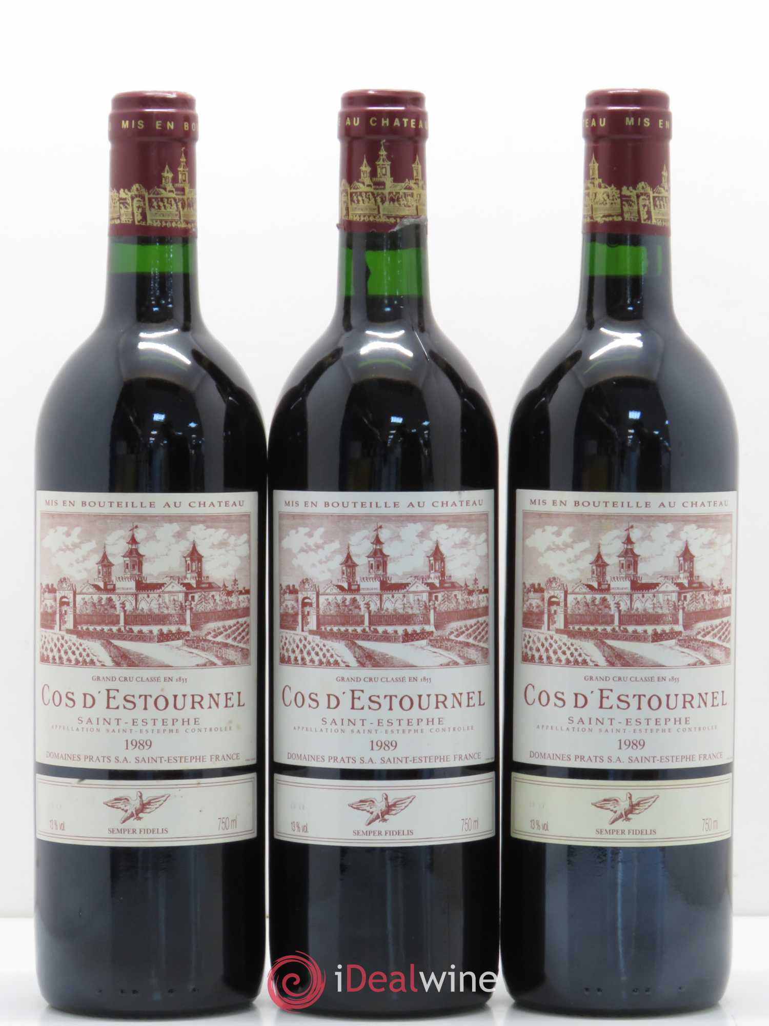 Cos d'Estournel 2ème Grand Cru Classé 1989 - Lot de 3 bouteilles - 0