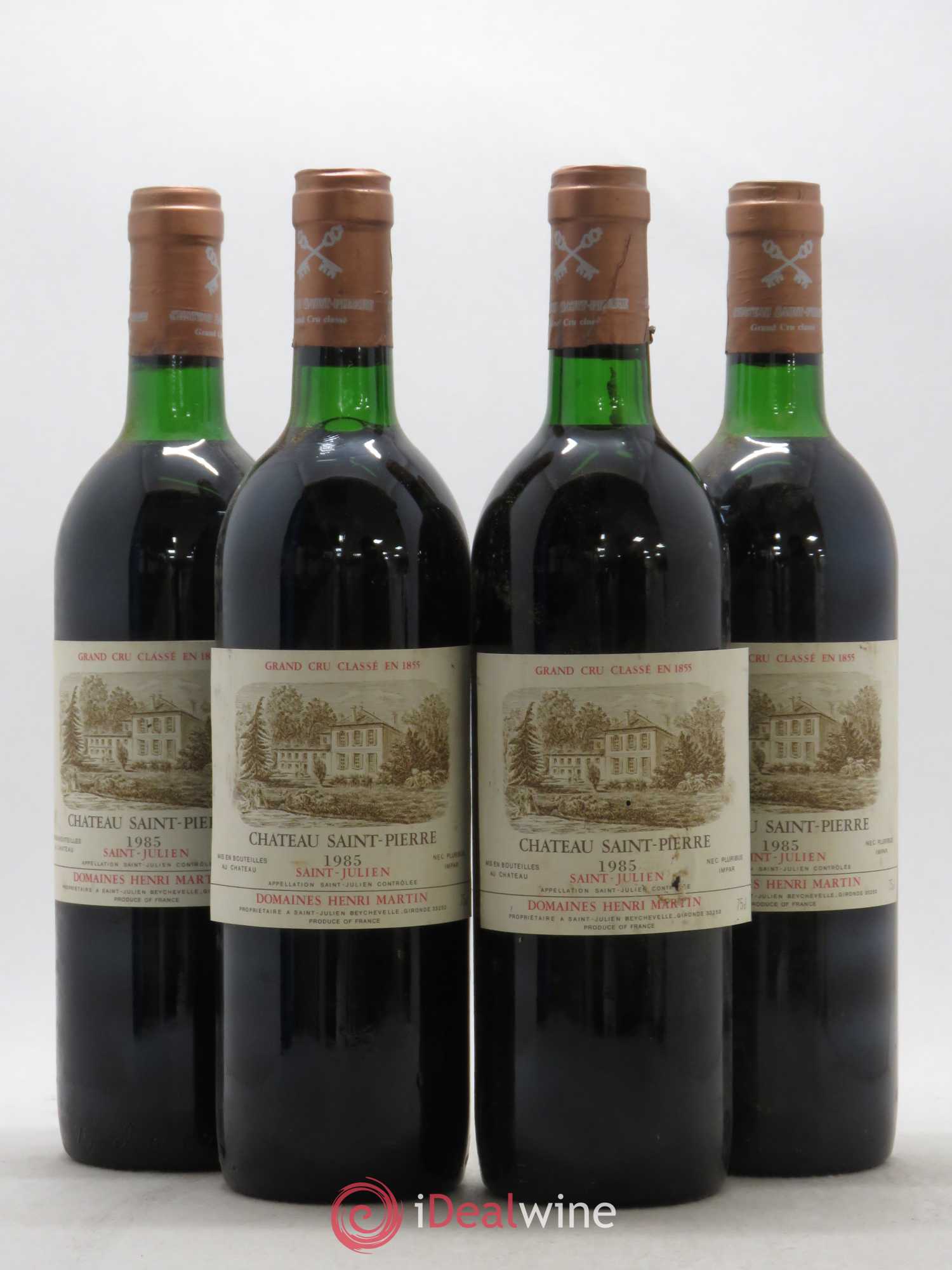 Château Saint-Pierre 4ème Grand Cru Classé 1985 - Lot de 4 bouteilles - 0