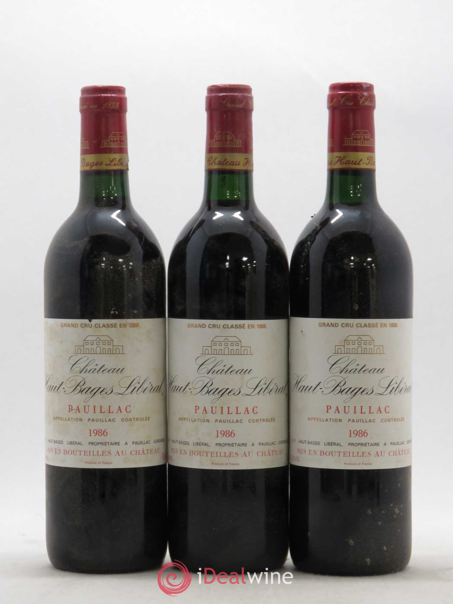 Château Haut Bages Libéral 5ème Grand Cru Classé 1986 - Lot de 6 bouteilles - 1