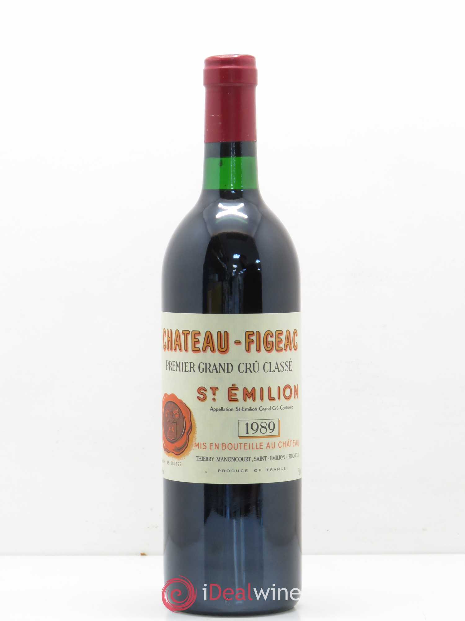 Château Figeac 1er Grand Cru Classé A 1989 - Lot de 1 bouteille - 0