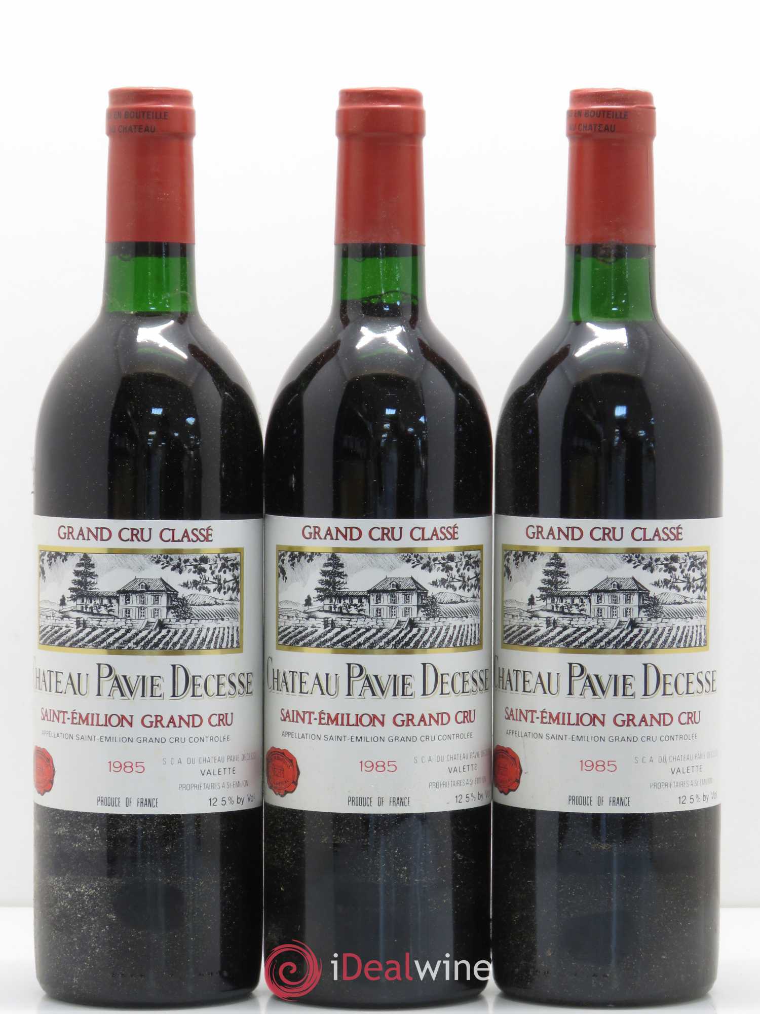 Château Pavie Decesse Grand Cru Classé 1985 - Lot de 12 bouteilles - 1