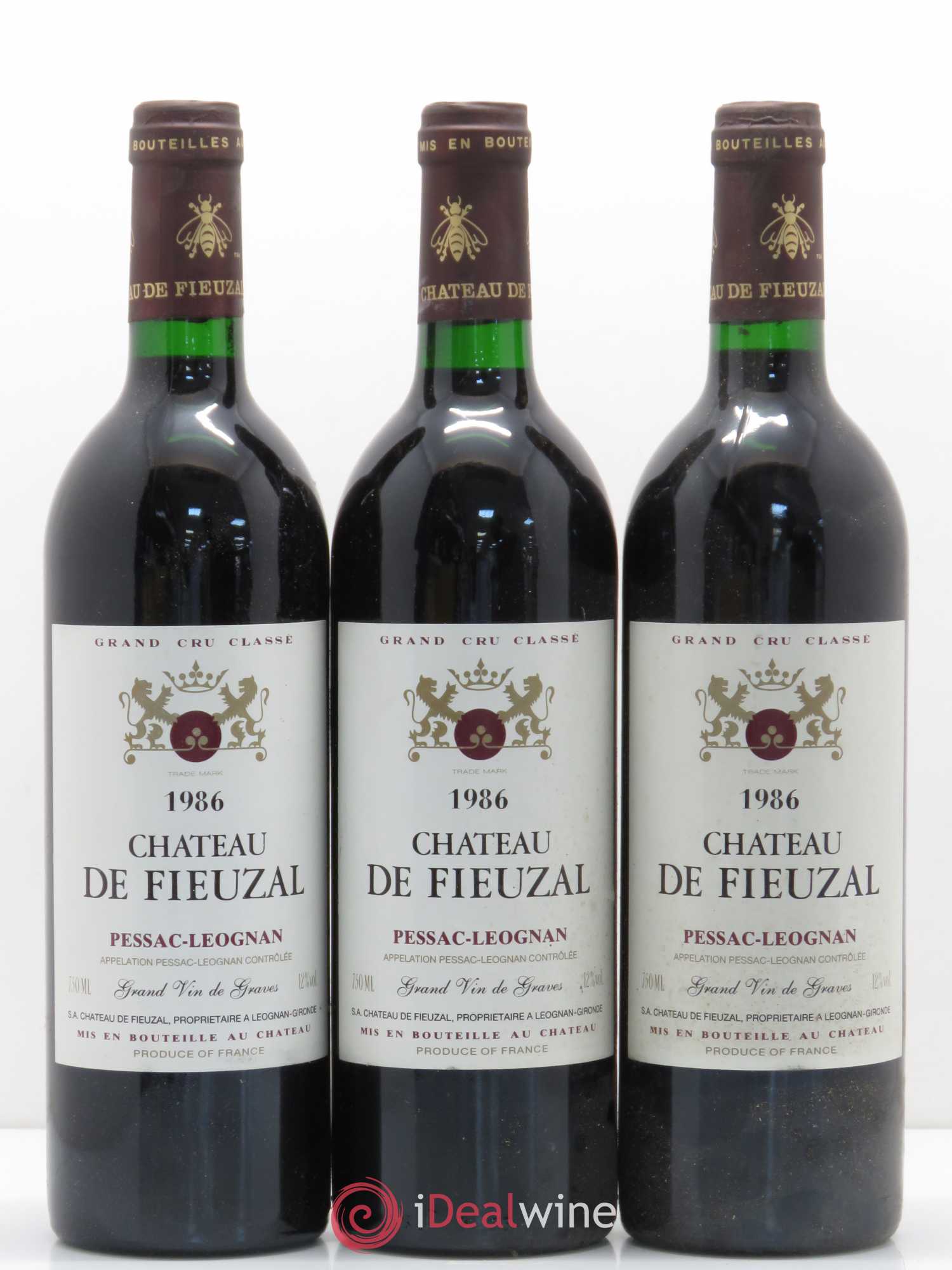 Château de Fieuzal Cru Classé de Graves 1986 - Lot de 6 bouteilles - 1