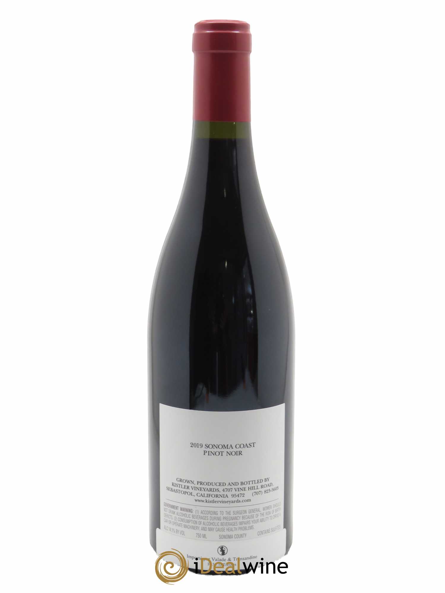 Sonoma Coast Pinot Noir Kistler 2019 - Lot de 1 bouteille - 1